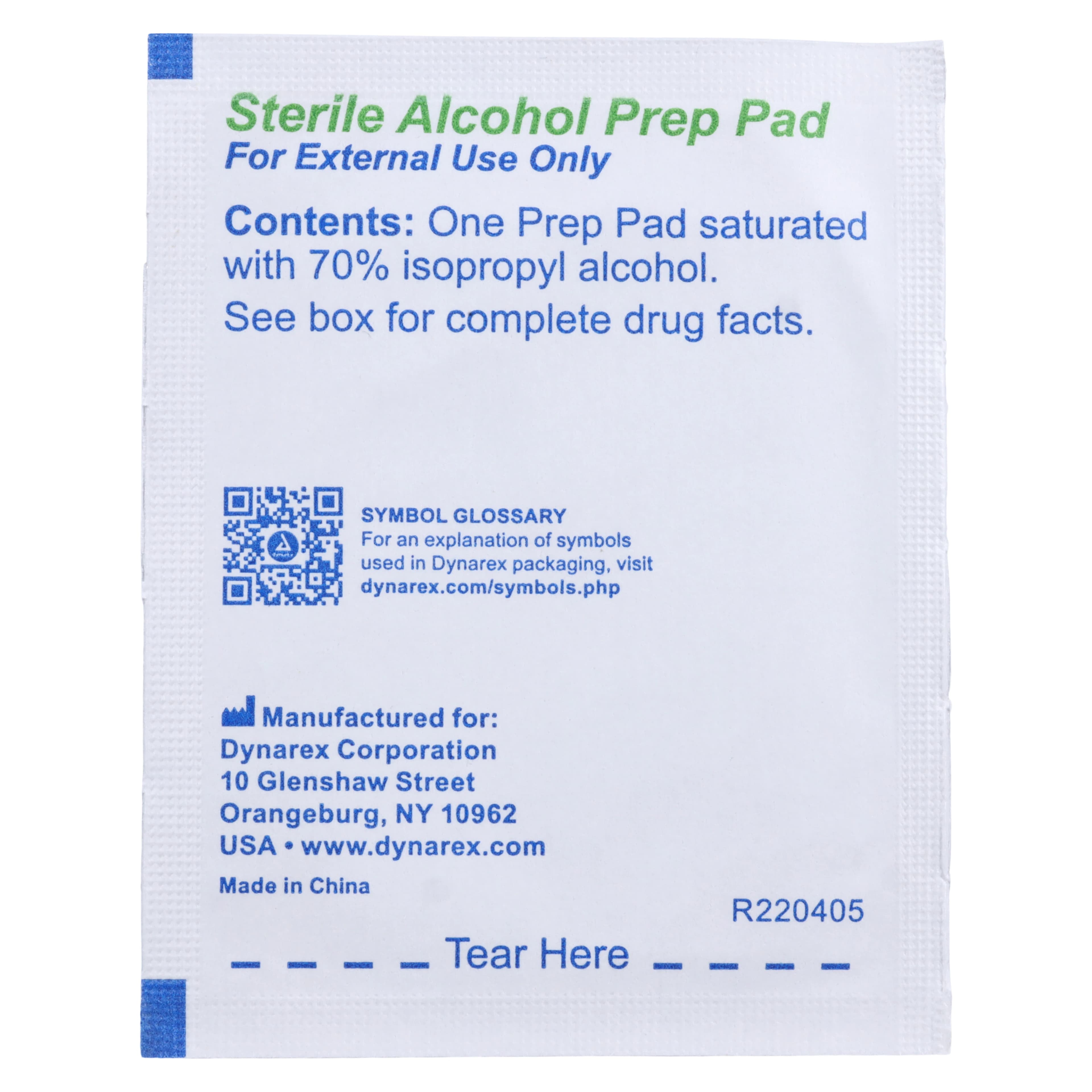 Dynarex Alcohol Prep Pads, Sterile, Non-Woven, Large thumbnail 4