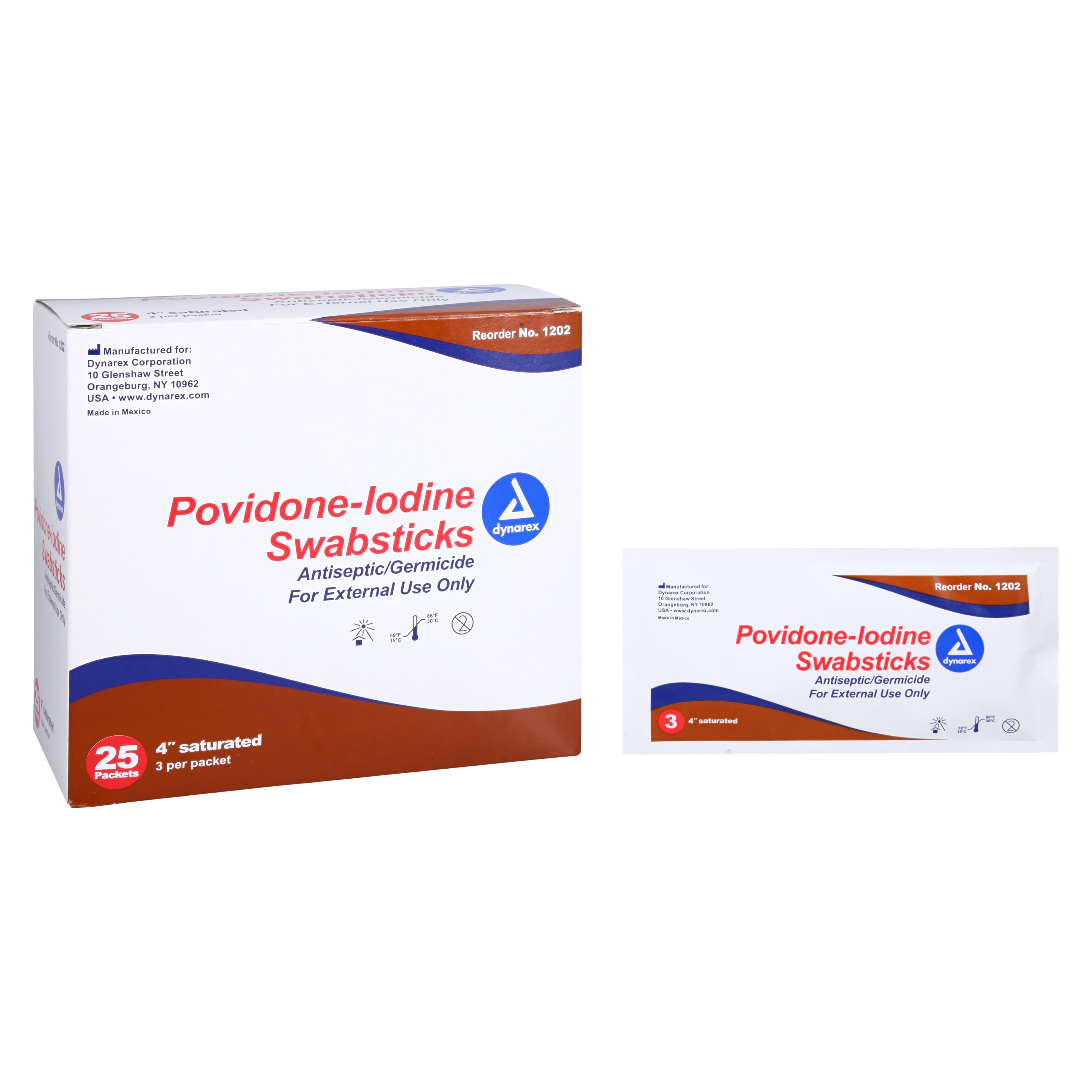 Dynarex Swabstick PVP Povidone Iodine Prep Swabstick thumbnail 2