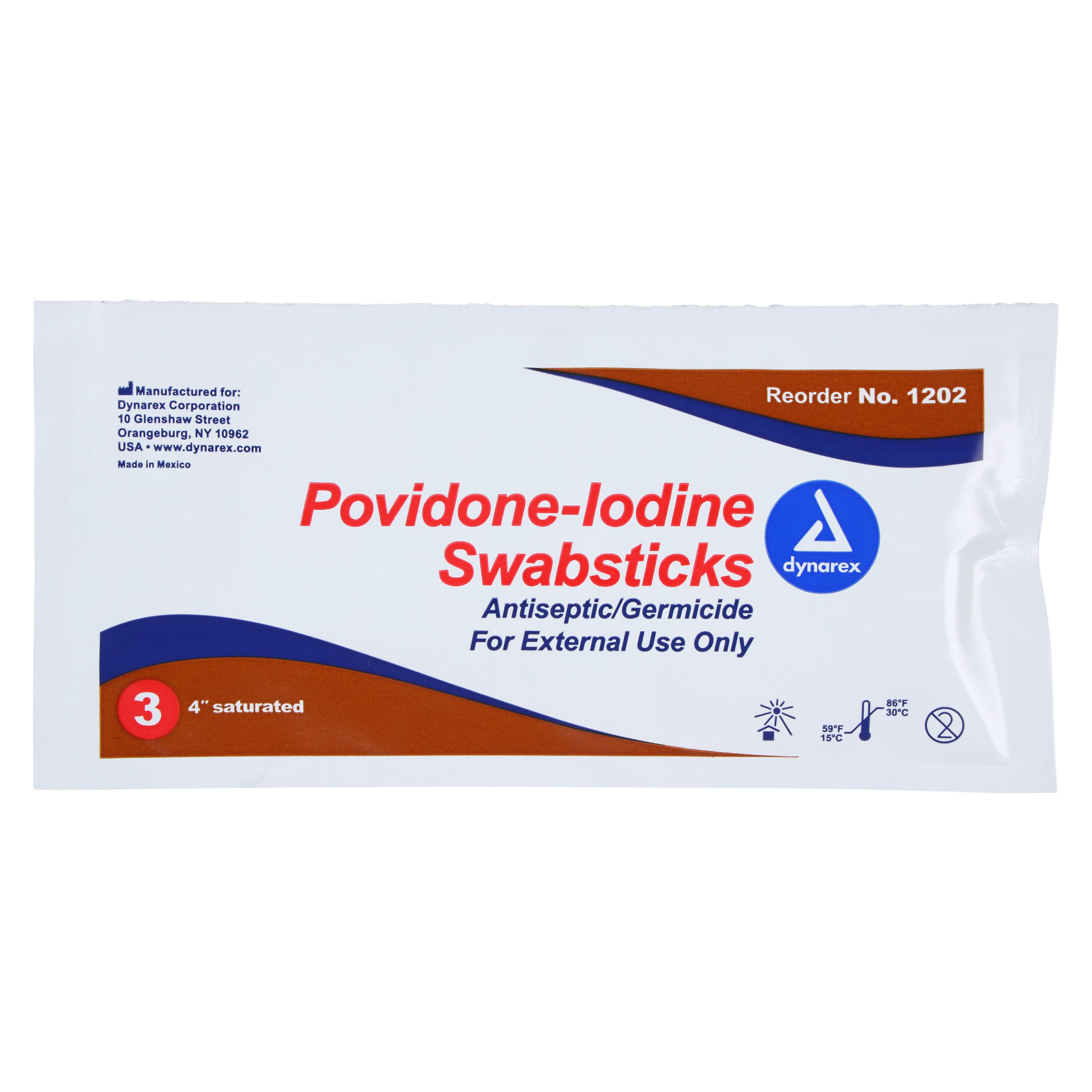 Dynarex Swabstick PVP Povidone Iodine Prep Swabstick thumbnail 3