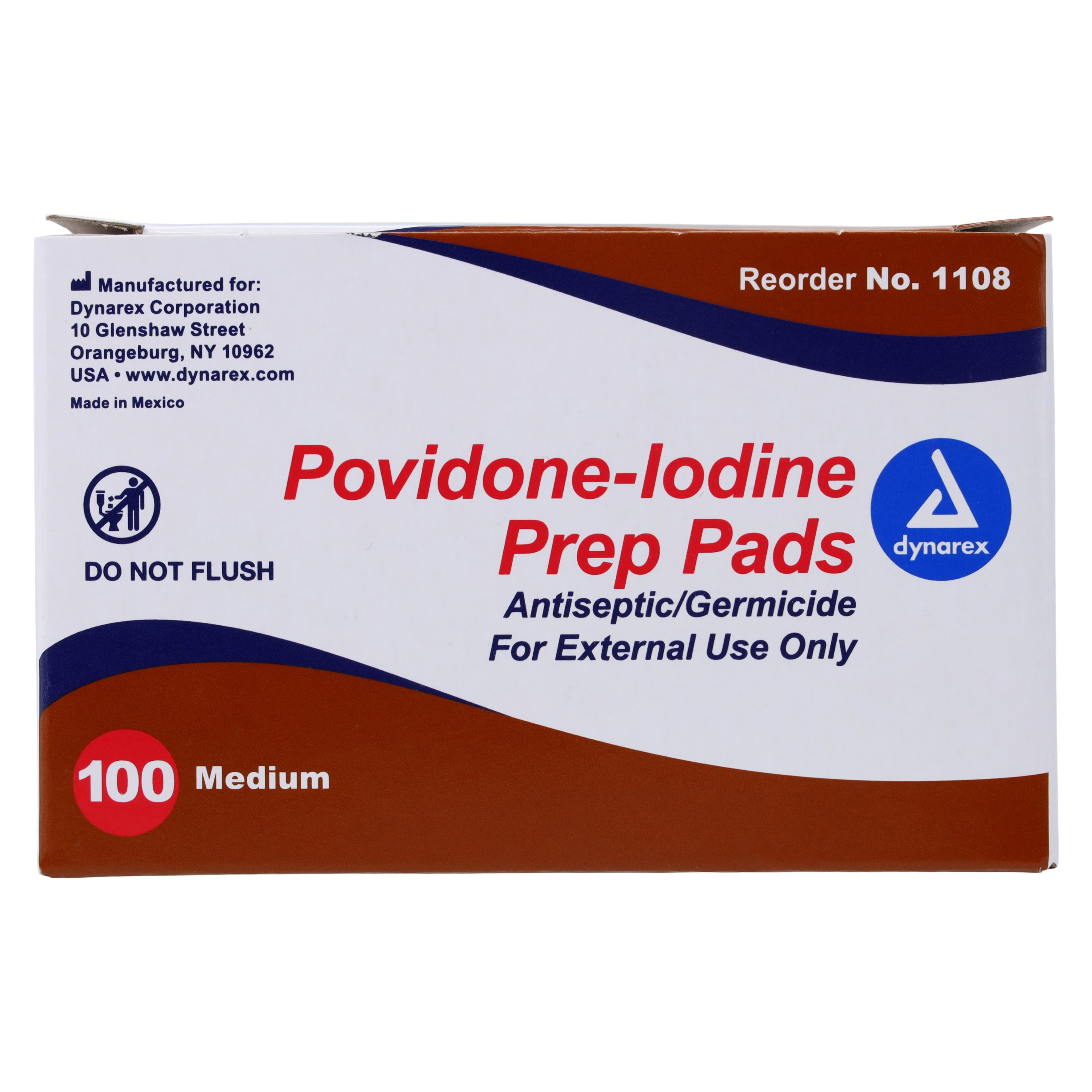 Dynarex Povidone-Iodine Prep Pads, 10%, Medium, 100/Box, 1108 thumbnail 5