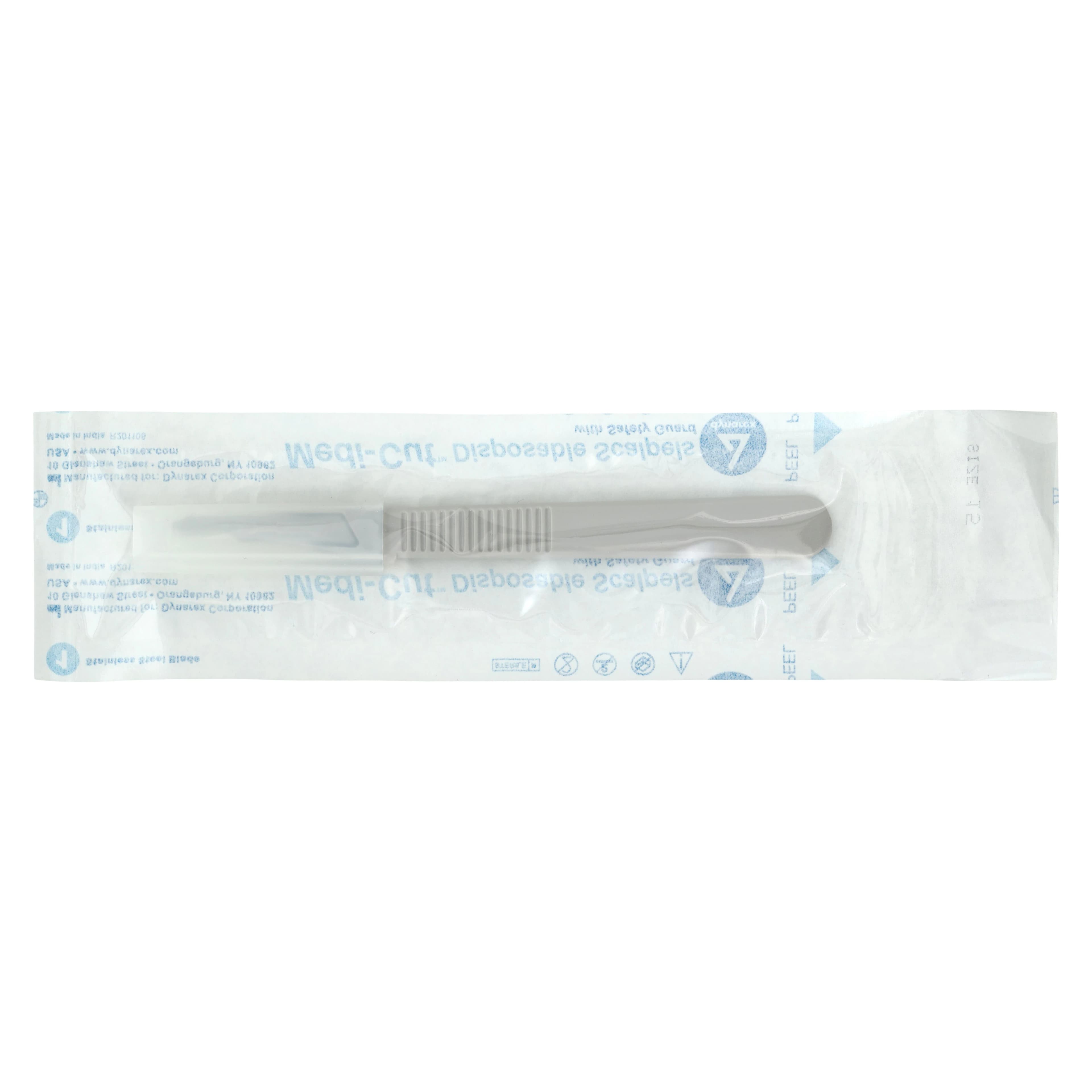 Dynarex Medicut Disposable Sterile Scalpels, #15, Stainless Steel Blade, 10/Bx, #4115 thumbnail 2