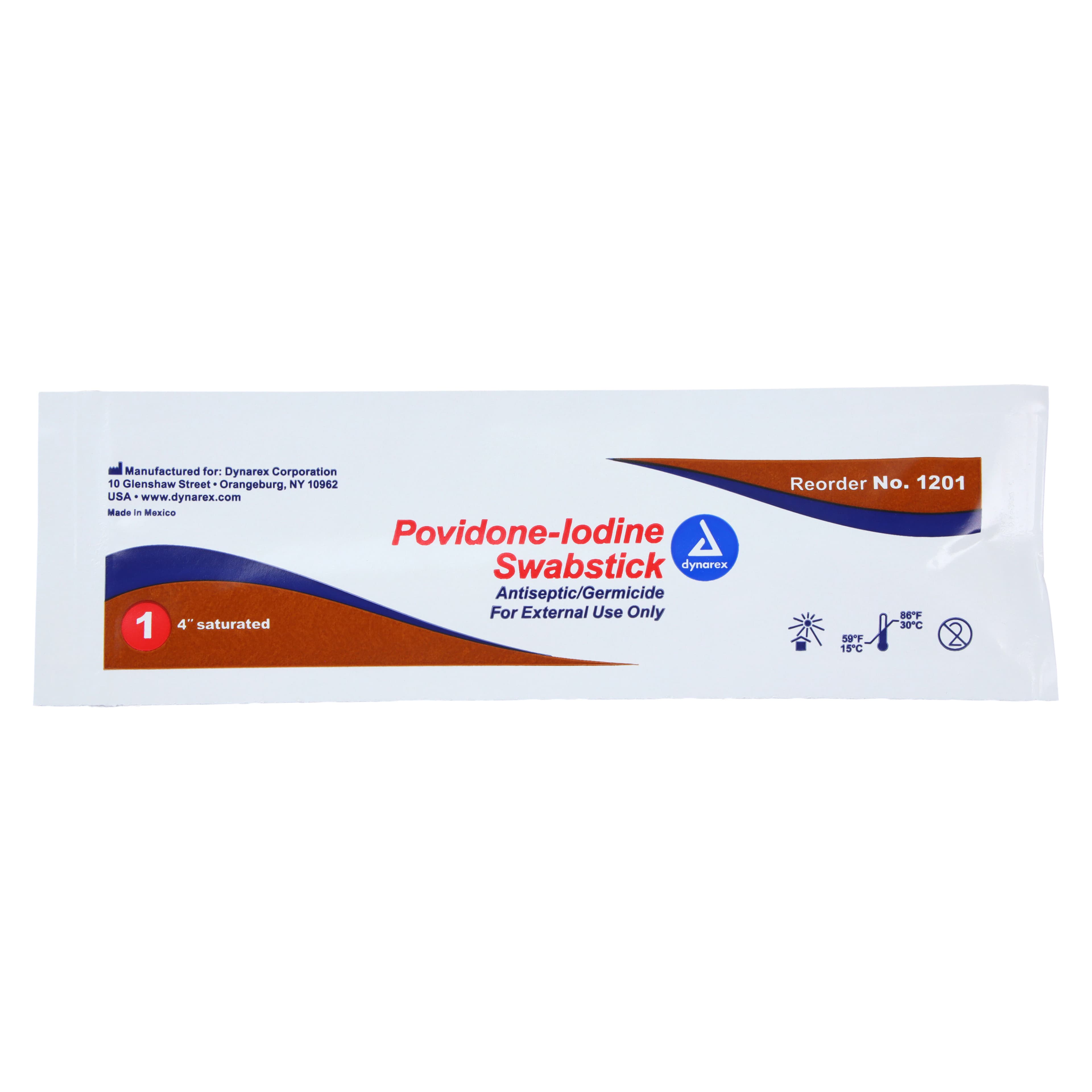 Dynarex Povidone Iodine Swabsticks, 1s, 50/Box, 1201 thumbnail 3