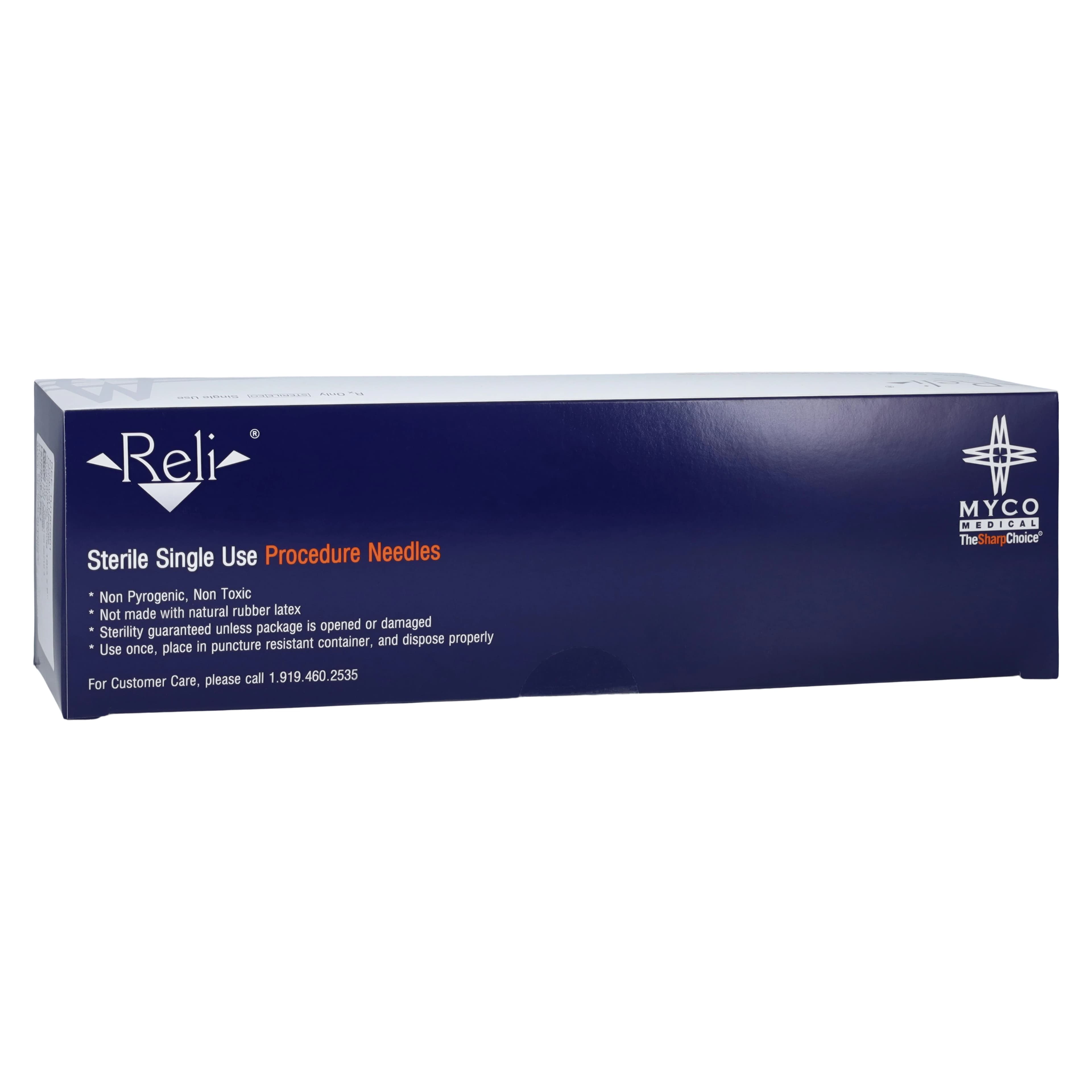 Myco Medical Reli Chiba Spinal Needle, 22G x 7", Echogenic Tip, Depth Stopper, Metric Marks, Sterile, 25/Bx, CHE22G701 - MYCO RELI CHIBA SPINAL NEEDLES CHE22G701 - Image 1