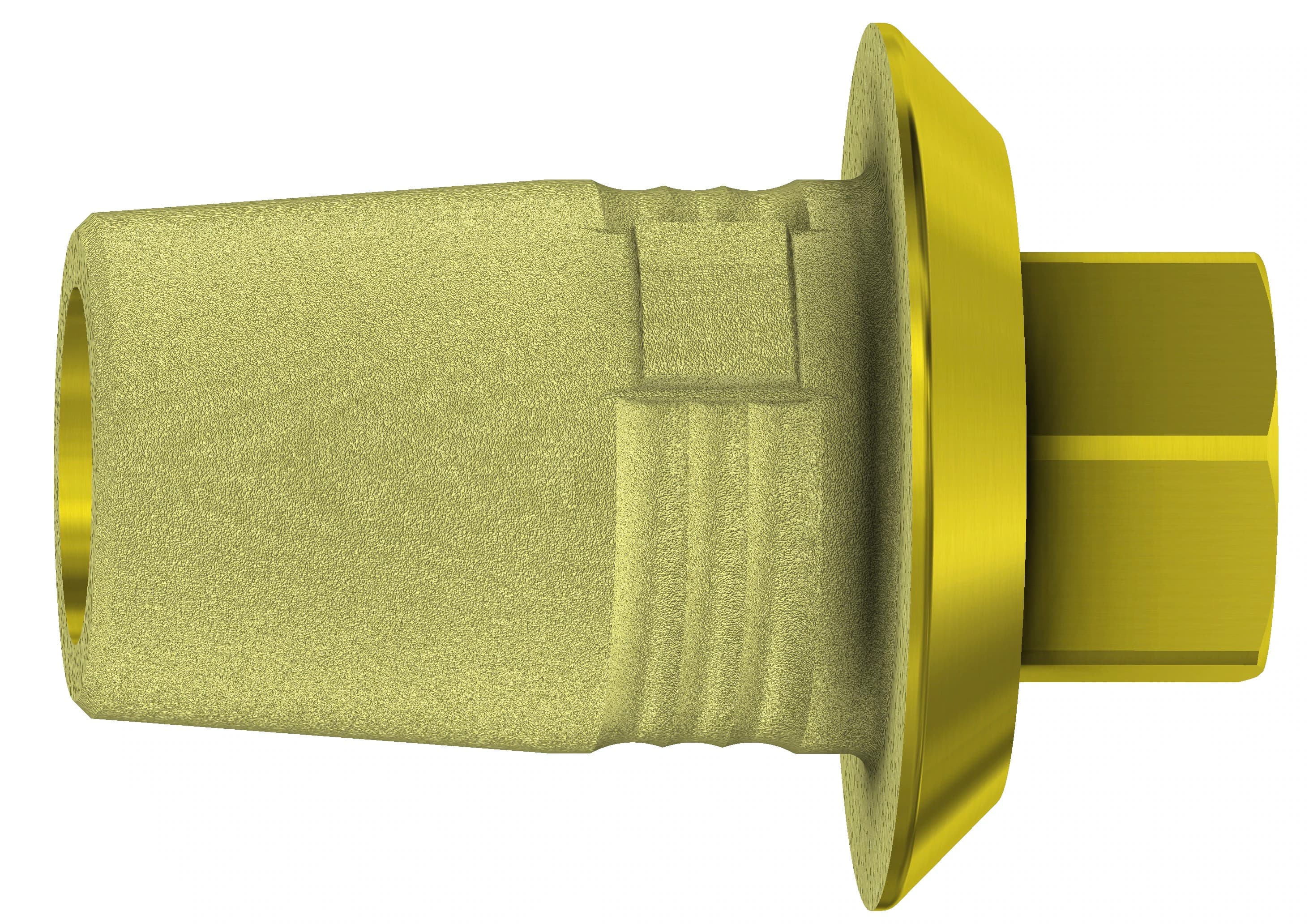 C-Base Engaging 4.5 Internal Hex Ti Base, Gold Anodized, 0.45mm Collar, with Final Screw (SKU 19.012) - C-Base Engaging 4.5 Internal Hex USA - Image 1