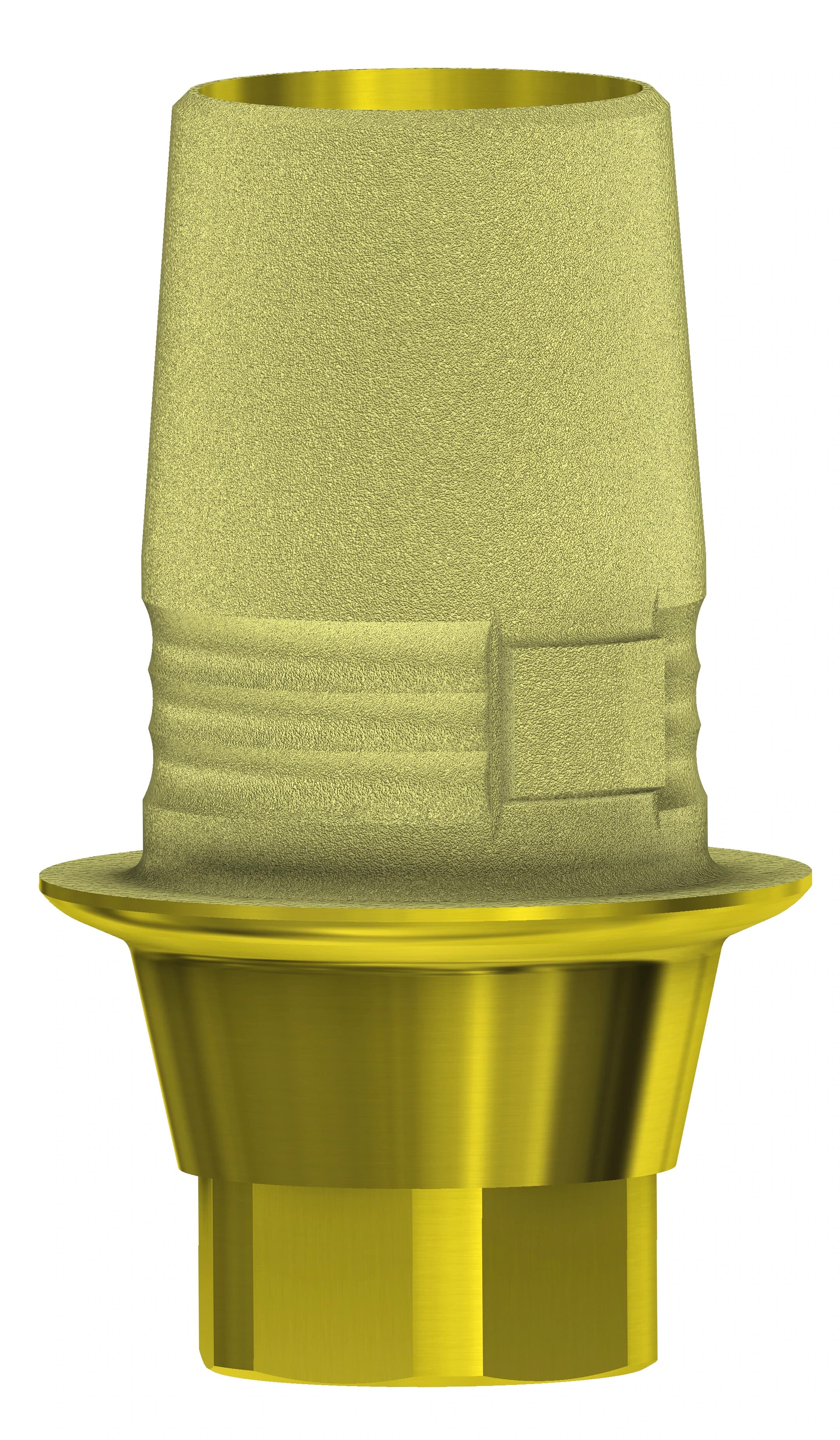 DESS C-Base Engaging RP Ti Base, Gold Anodized, 0.8mm Collar Height, Active HEX, 4.3/5.0 Platform, Includes Final Screw (SKU 19.030) - C-Base Engaging RP GH 0.8mm Active HEX - Image 1