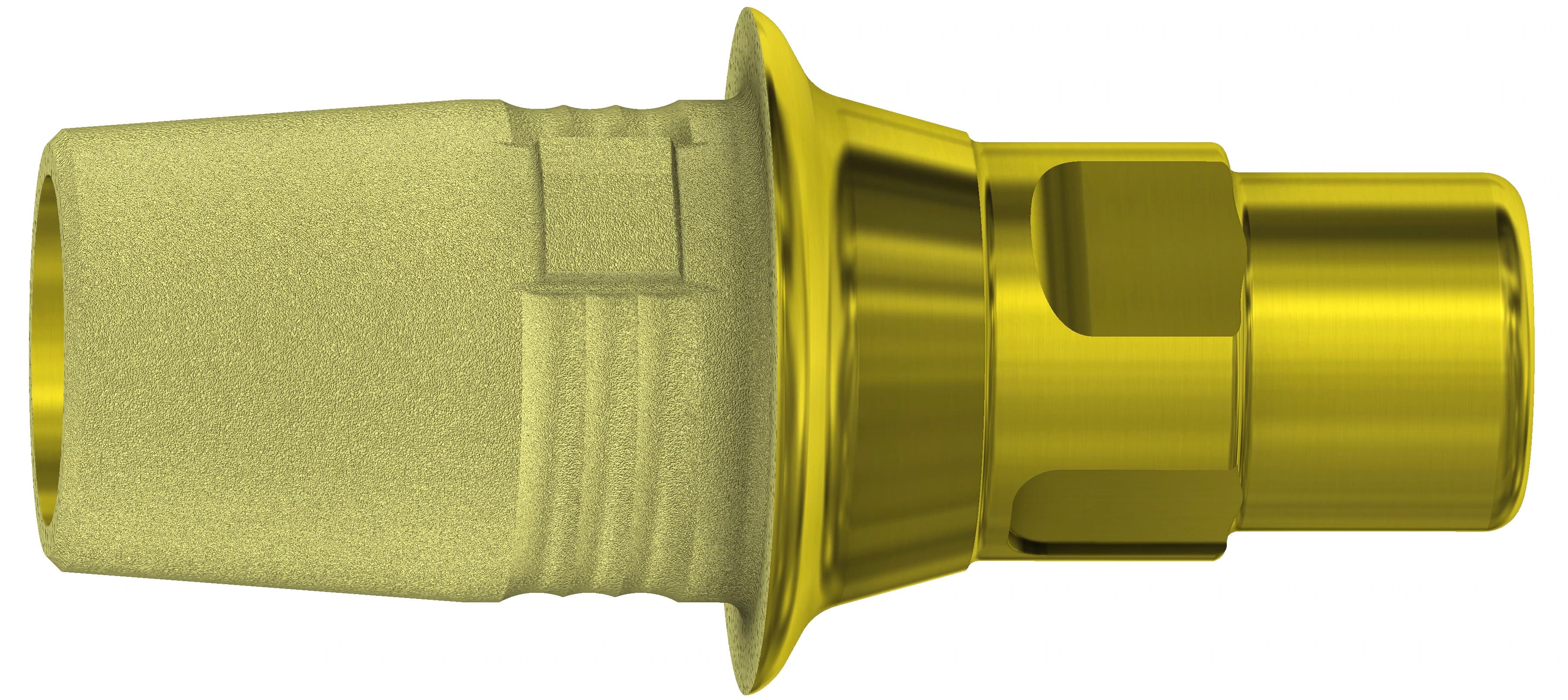 DESS C-Base Engaging RC Conical BL Ti Base, Gold Anodized, 4.1/4.8mm, Includes Final Screw (SKU 19.033) - C-Base Engaging RC Conical BL - Image 1