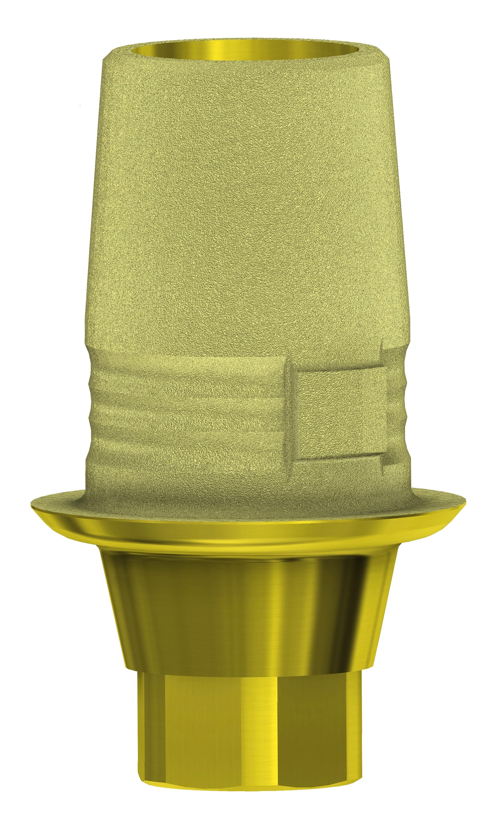C-Base Engaging NP Ti Base, Gold Anodized, 0.8mm Collar Height, 3.5 Platform, Active HEX, Includes Final Screw (SKU 19.027) - C-Base Engaging NP GH 0.8mm Active HEX - Image 1