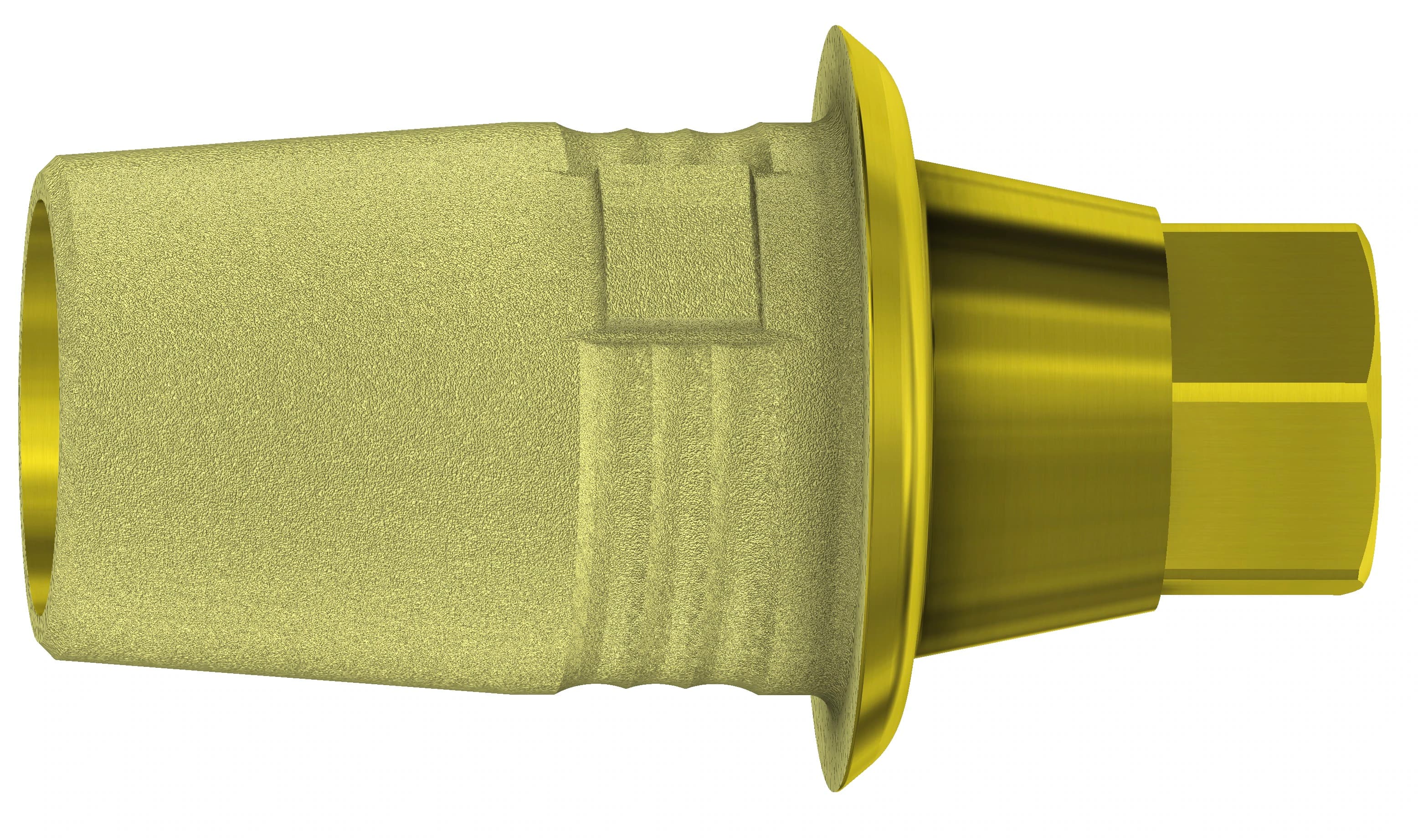 C-Base Engaging RP Internal Hex Conic Ti Base, Gold Anodized, 3.5/4.0 Platform, Includes Final Screw (SKU 19.016) - C-Base Engaging RP Interna Hex Conic - Image 1