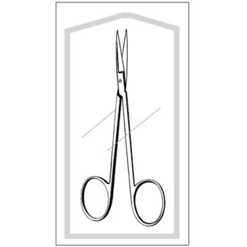 Sklar Econo Iris Surgical Scissors, Straight, 4-1/2", Stainless Steel, Sterile, Disposable, 50/Case - Iris Scissor Sterile - Image 1