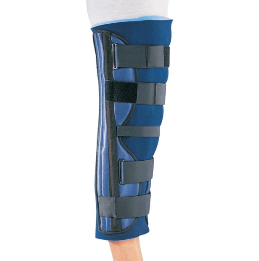 DJO Clinic Immobilizer Splint Knee, Adult, Foam, 16", Blue, Left/Right - Immobilizer Knee Blu Fm 16" - Image 1