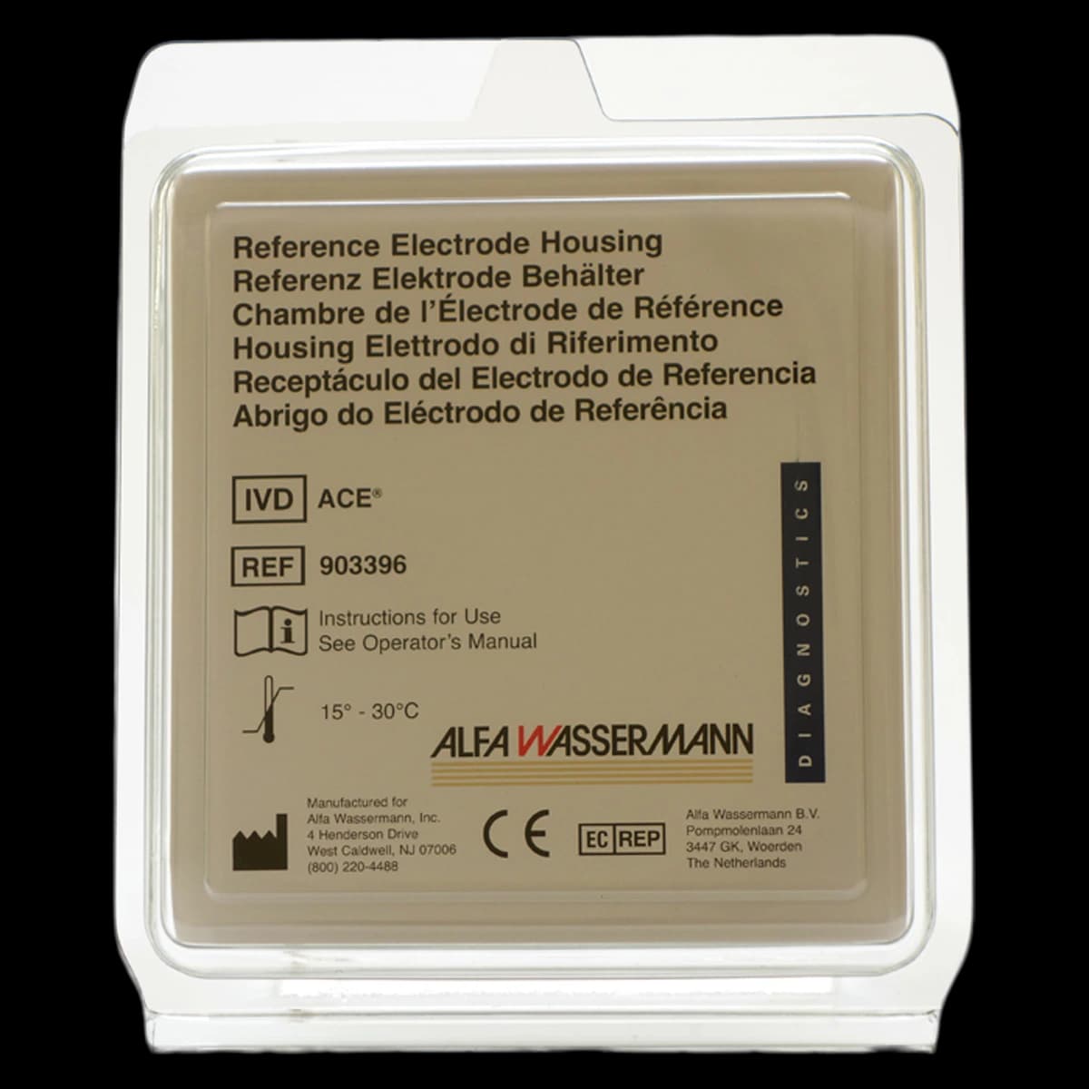 ACE Reference Electrode Housing ISE for Alera/Axcel Analyzers - Ace Ref Electrode Housing - Image 1