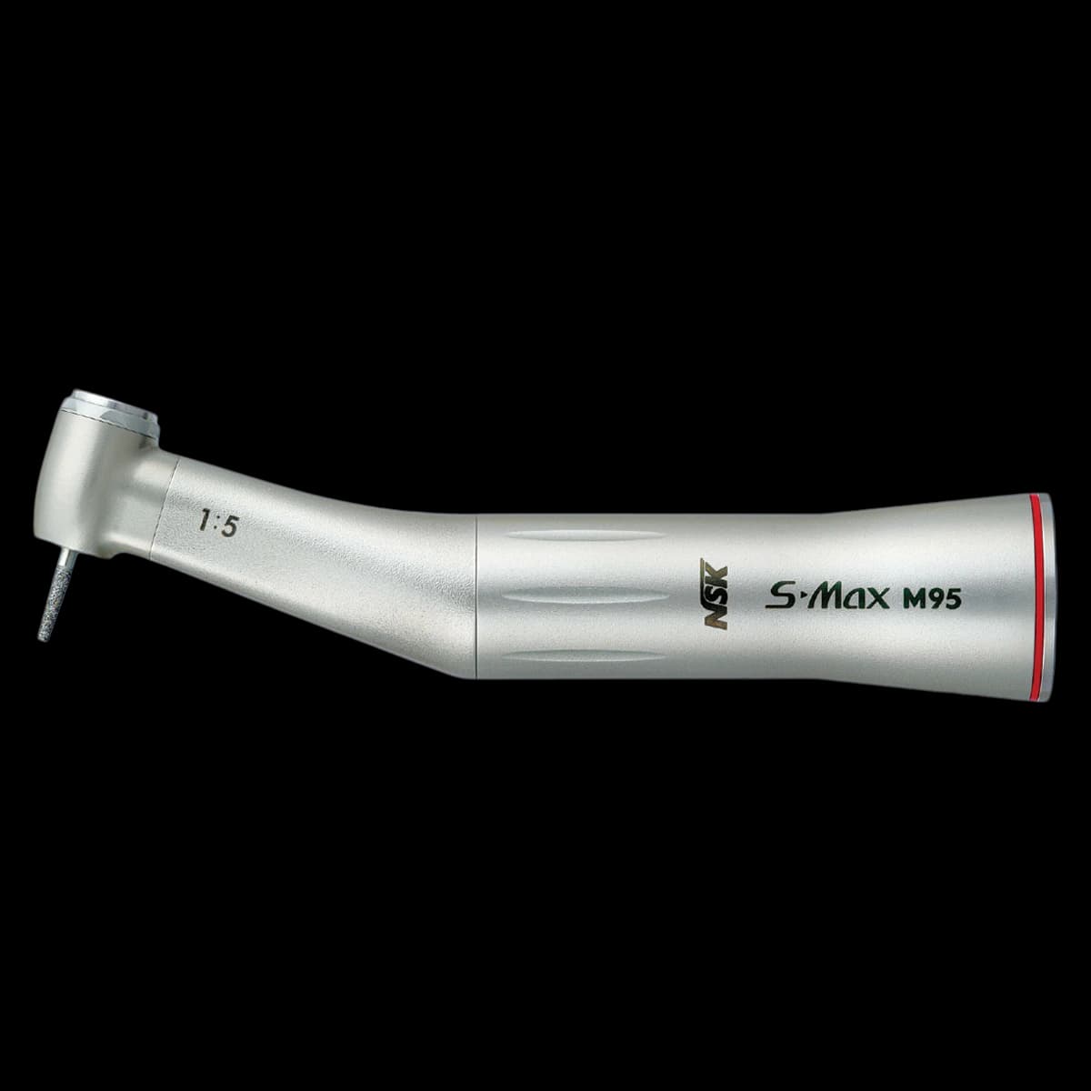 NSK S-Max M95 M-Series High Speed Contra Angle Electric Attachment, 1:5 Increasing, Non-Optic, Push-Button Chuck, Quattro Spray, C1026 - S-Max High Speed Contra Angle Handpieces - Image 1