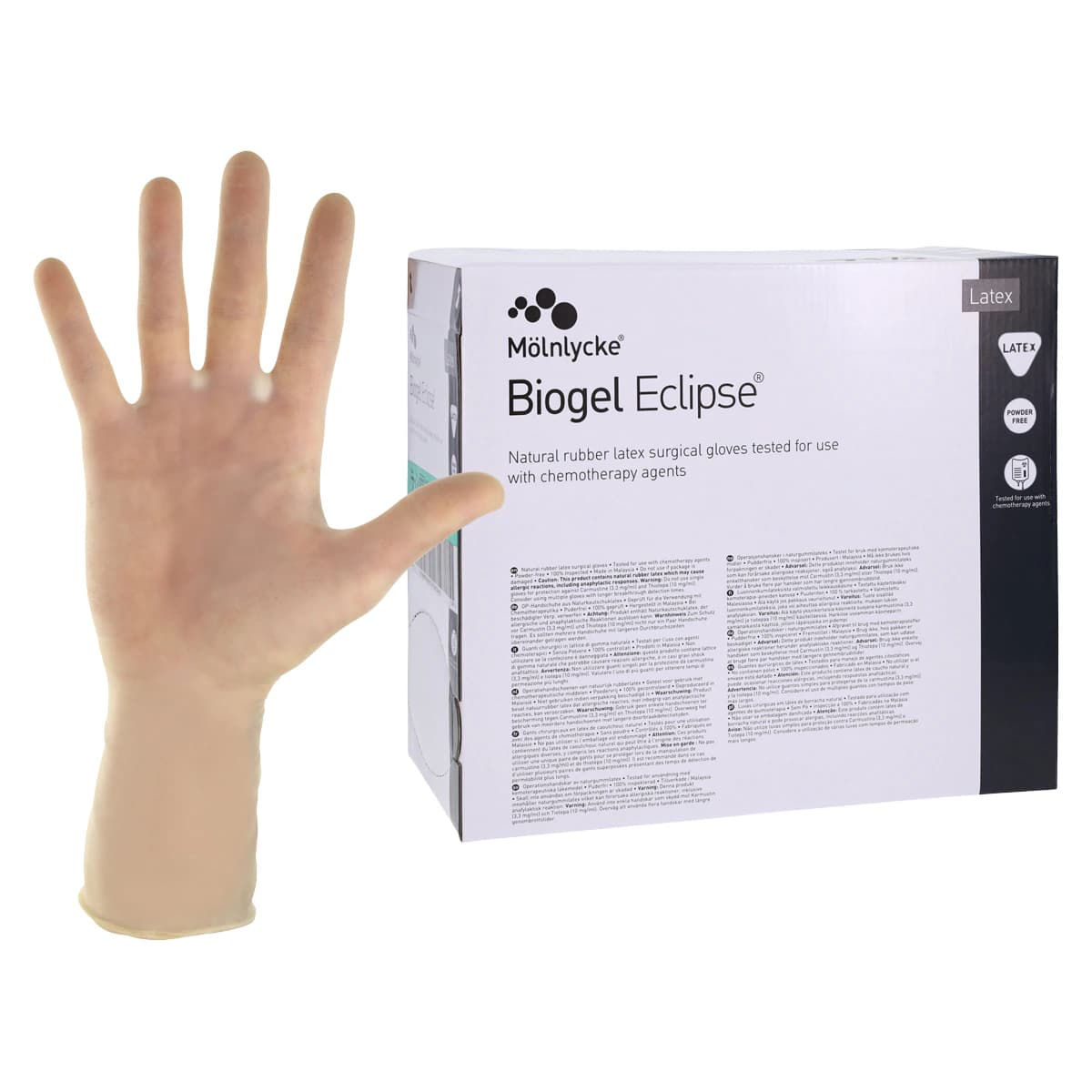 Biogel Eclipse Surgical Gloves, Latex, Sterile, Size 7.5, Straw - Biogel Eclip Latex St Glove - Image 1