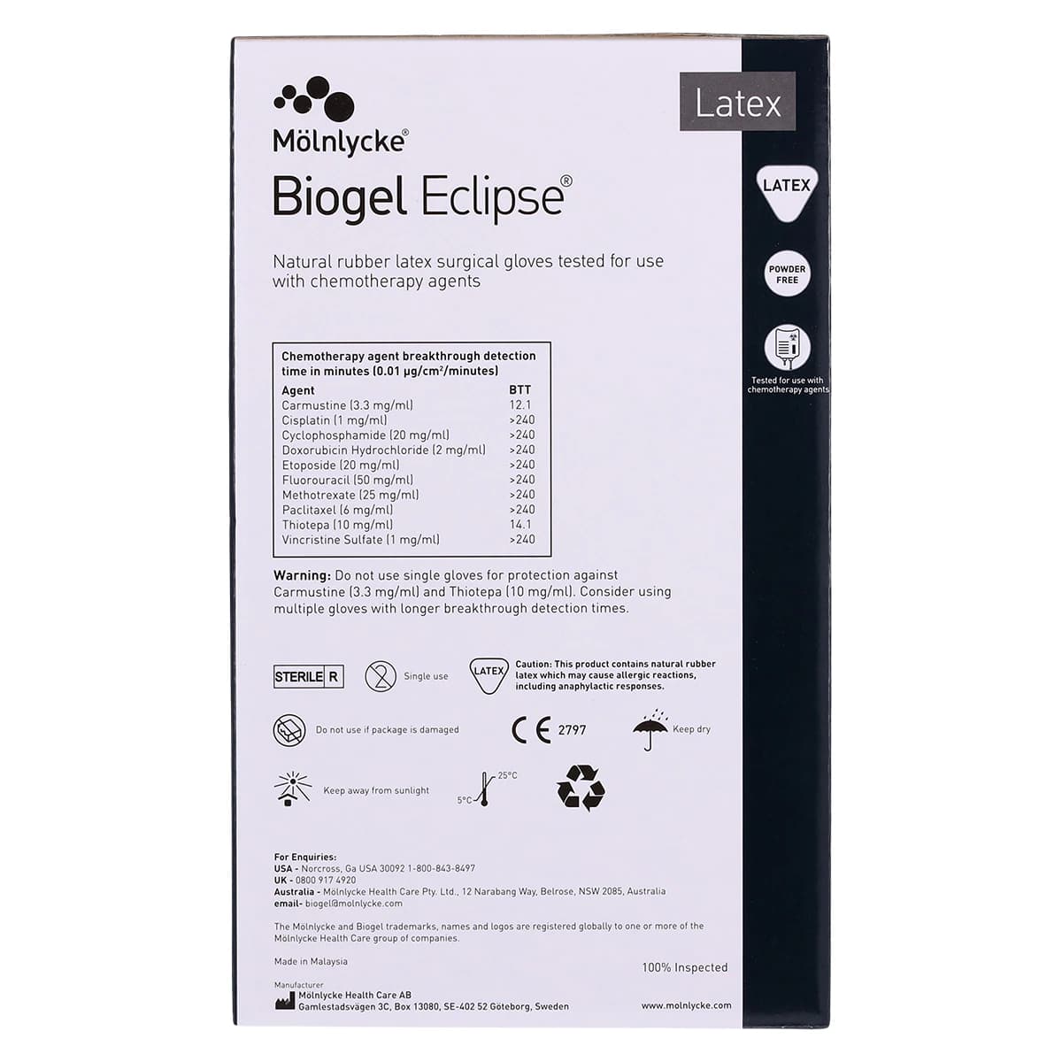 Biogel Eclipse Surgical Gloves, Latex, Sterile, Size 7.5, Straw thumbnail 7