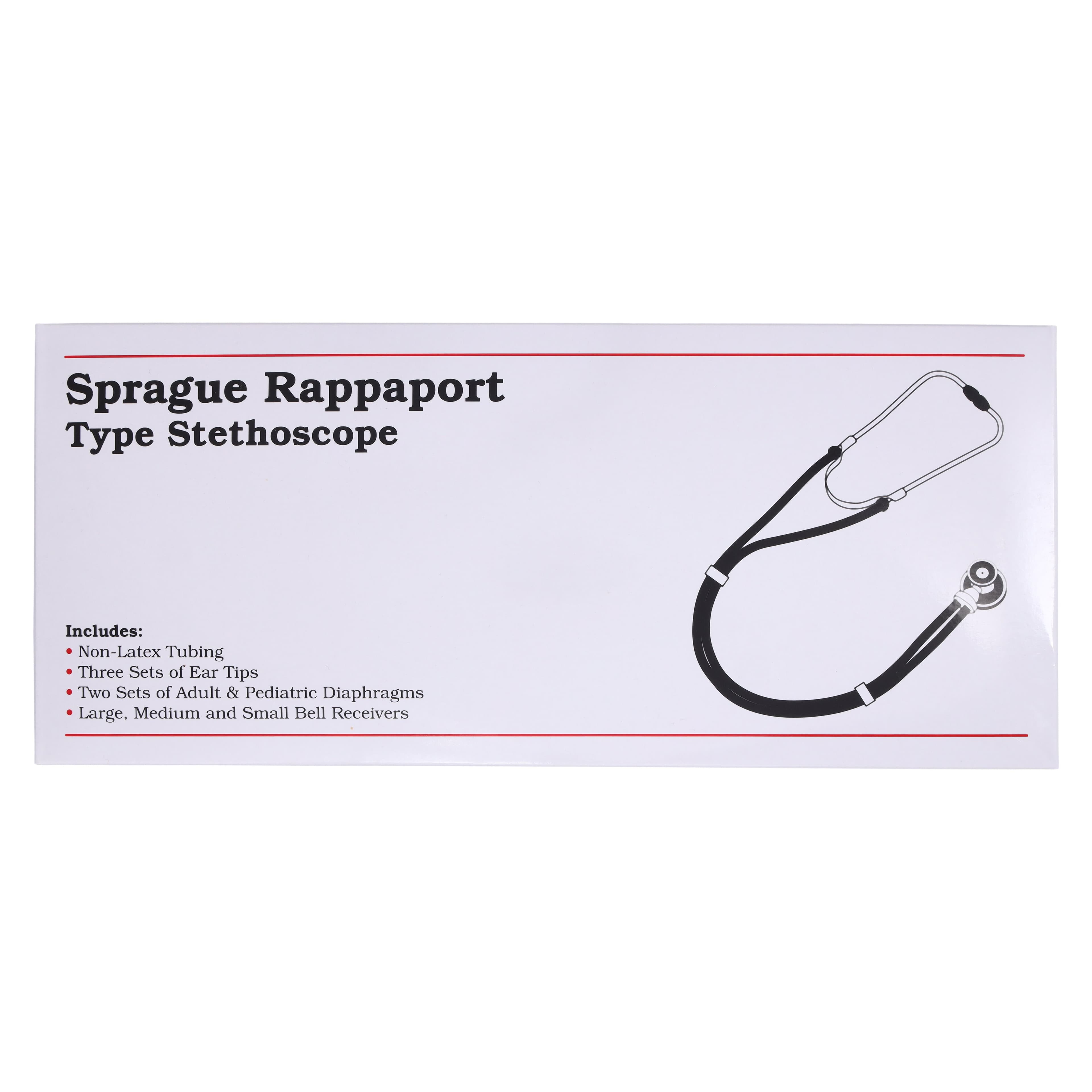 Sprague Rappaport Stethoscope, Adult/Child, Black, Double Lumen Tubing thumbnail 8