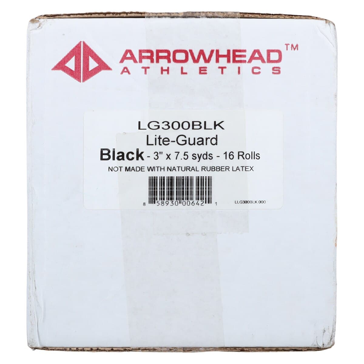 Arrowhead Athletics Lite-Guard Athletic Tape, Cotton, 3" x 7.5 yd, Black, Non-Sterile, 16/Case thumbnail 4