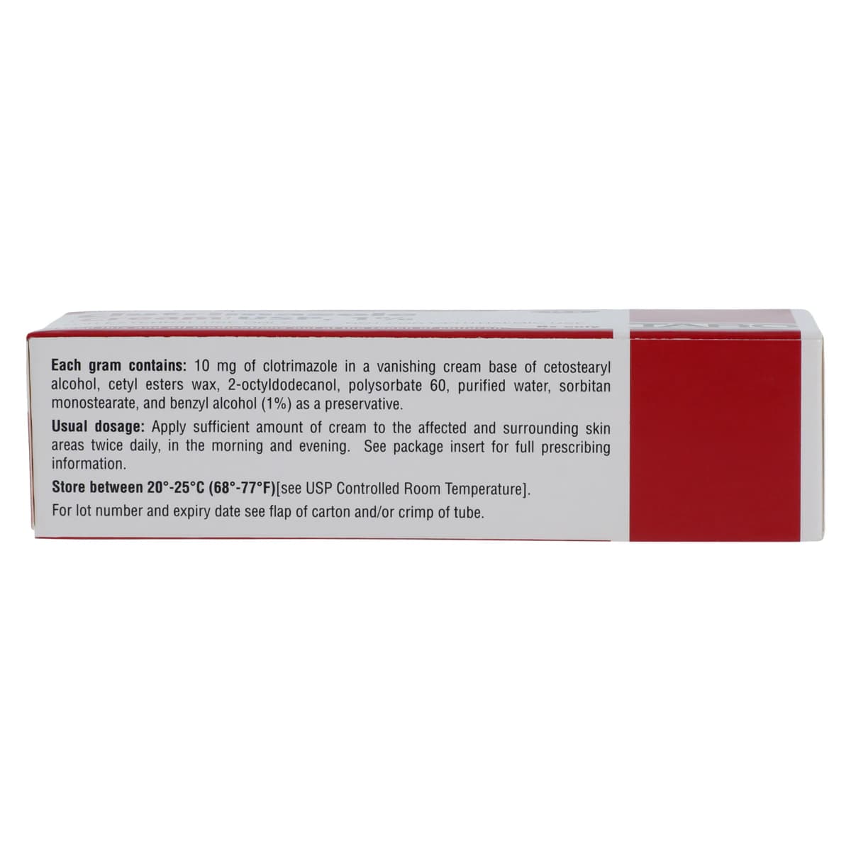 Clotrimazole Cream 1%, Topical, 15g Tube, Taro Pharmaceutical thumbnail 3