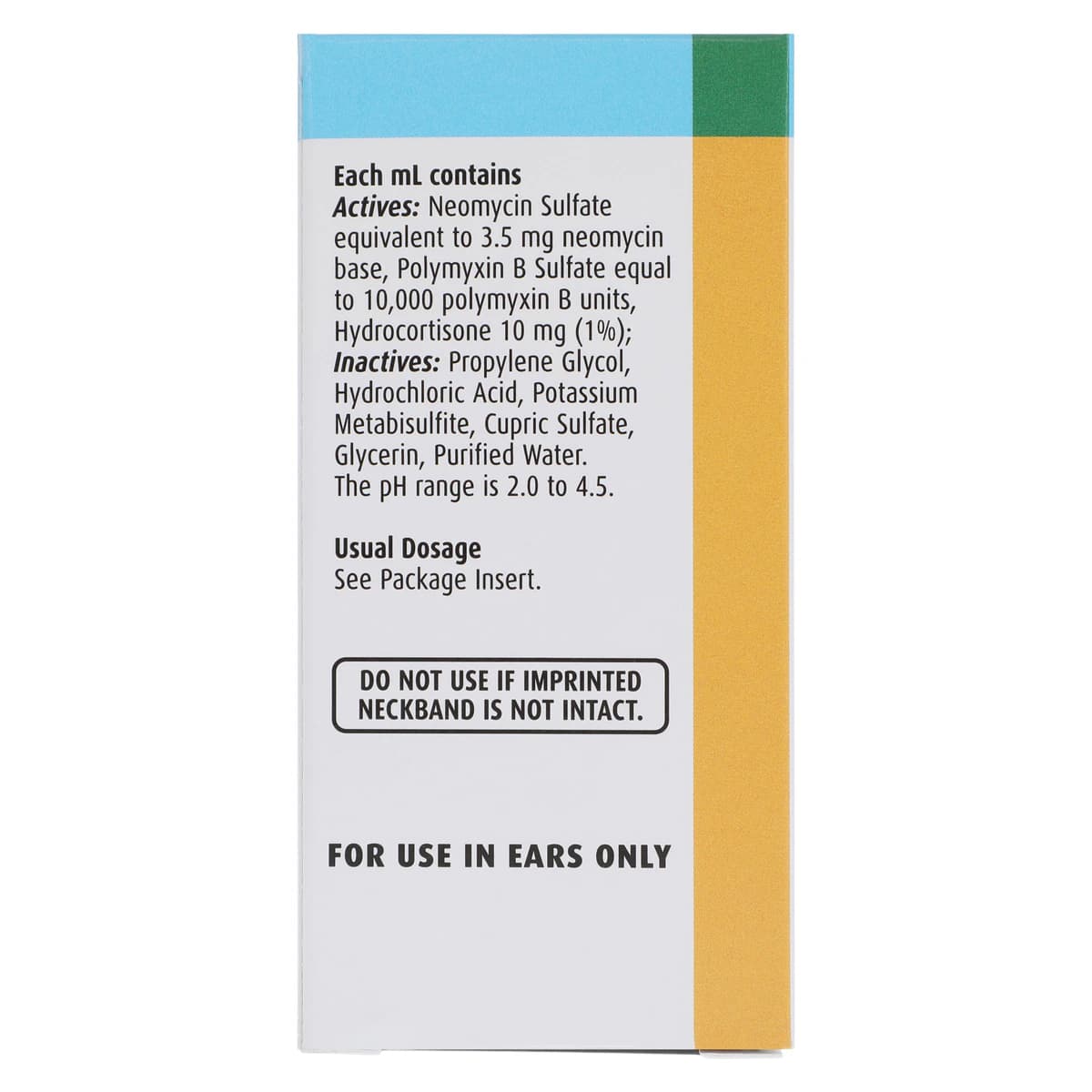 Neomycin/Polymyxin B/Hydrocortisone Otic Solution, 3.5mg/10mu/1% per mL, 10mL Bottle, Each thumbnail 5