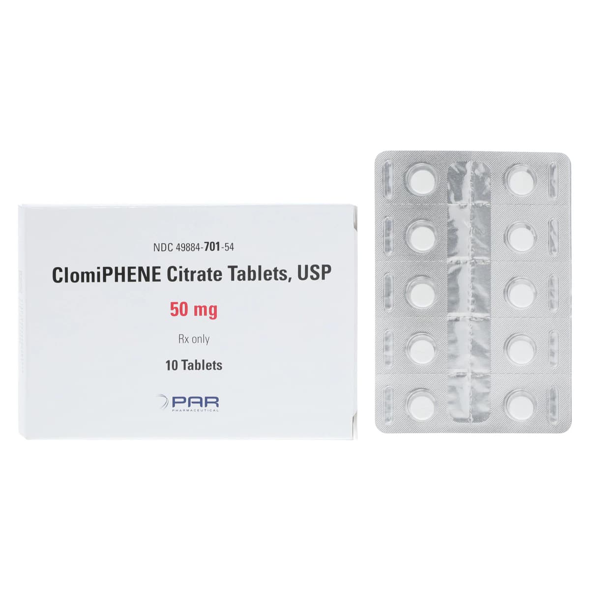 Clomiphene Citrate Tablets 50mg, Blister Pack of 10, Endo Generics - Clomiphene Citrate Tablets - Image 1
