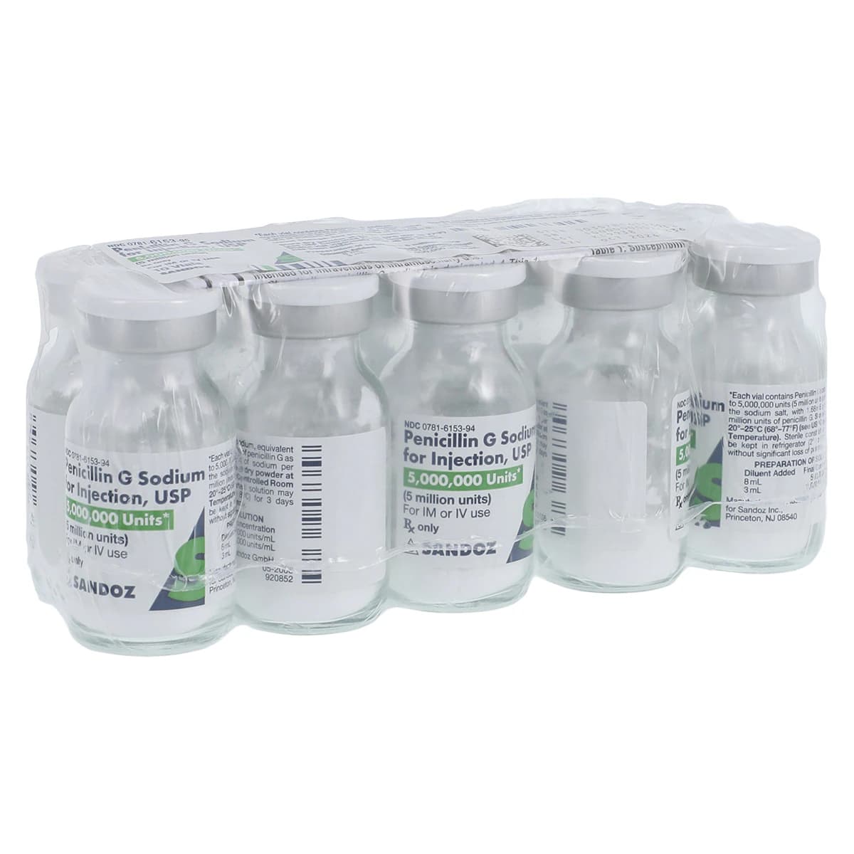 Penicillin G Sodium Injection, 5 Million Units per Vial, Powder for Reconstitution, Single-Dose Vial, 10/Package thumbnail 4