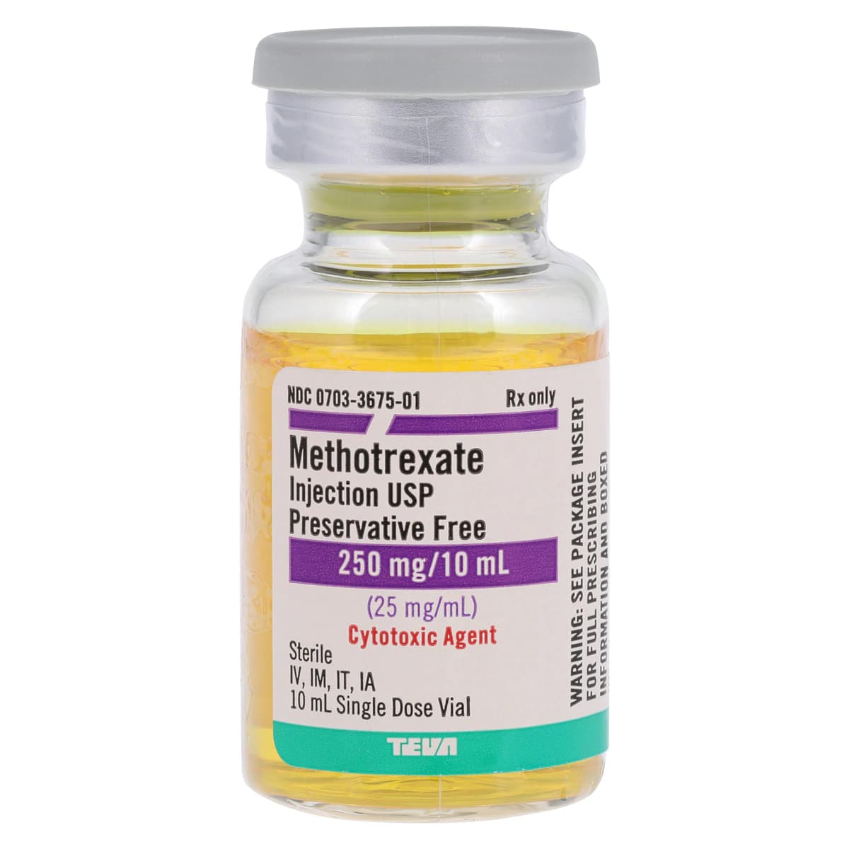 Methotrexate Sodium Injection, Preservative Free, 25 mg/mL, 10 mL SDV, Teva thumbnail 3
