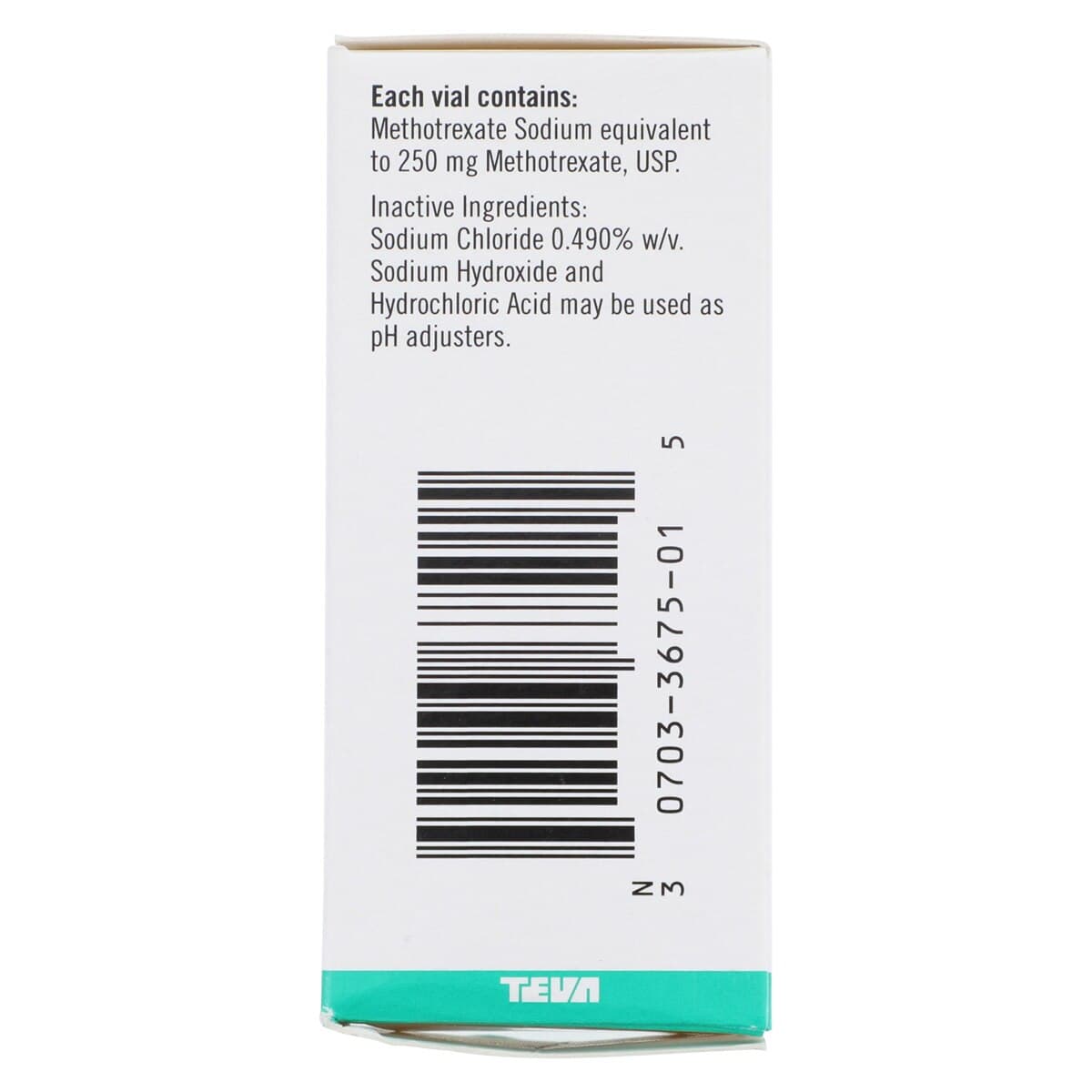 Methotrexate Sodium Injection, Preservative Free, 25 mg/mL, 10 mL SDV, Teva thumbnail 6