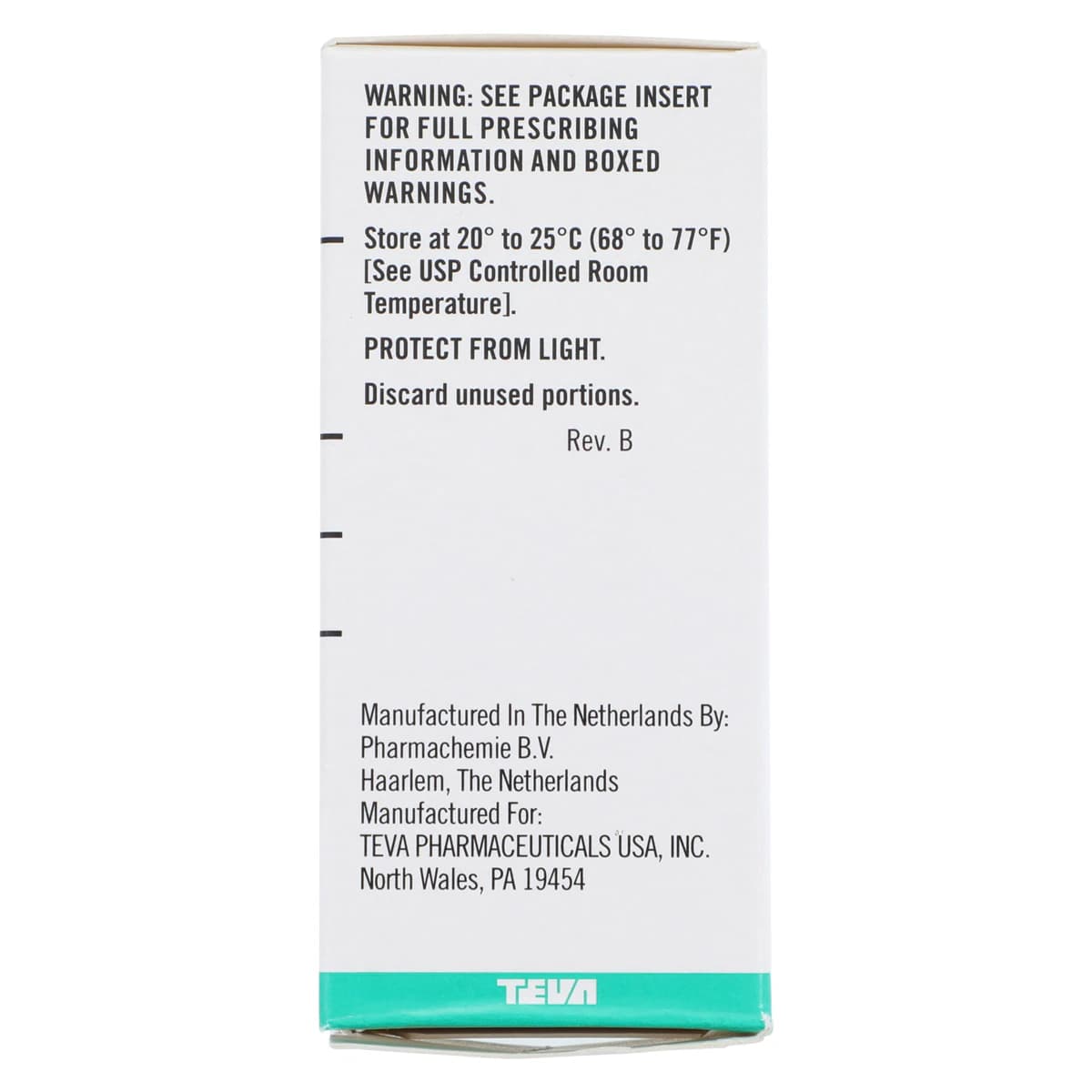 Methotrexate Sodium Injection, Preservative Free, 25 mg/mL, 10 mL SDV, Teva thumbnail 7