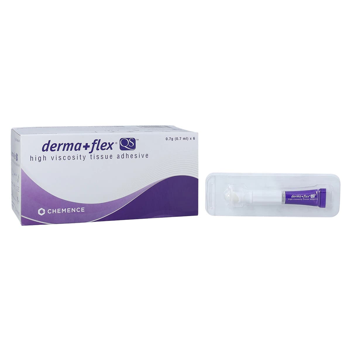 DermaFlex QS Topical Skin Adhesive, 2-Octyl Cyanoacrylate, 0.7mL, Violet, 6/Box thumbnail 2