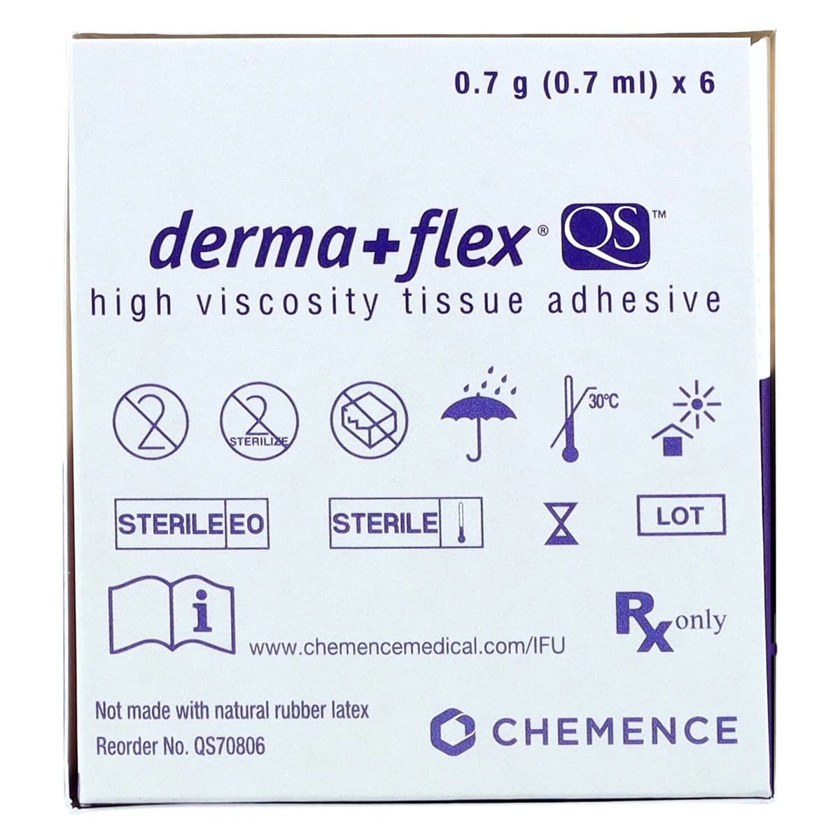 DermaFlex QS Topical Skin Adhesive, 2-Octyl Cyanoacrylate, 0.7mL, Violet, 6/Box thumbnail 5