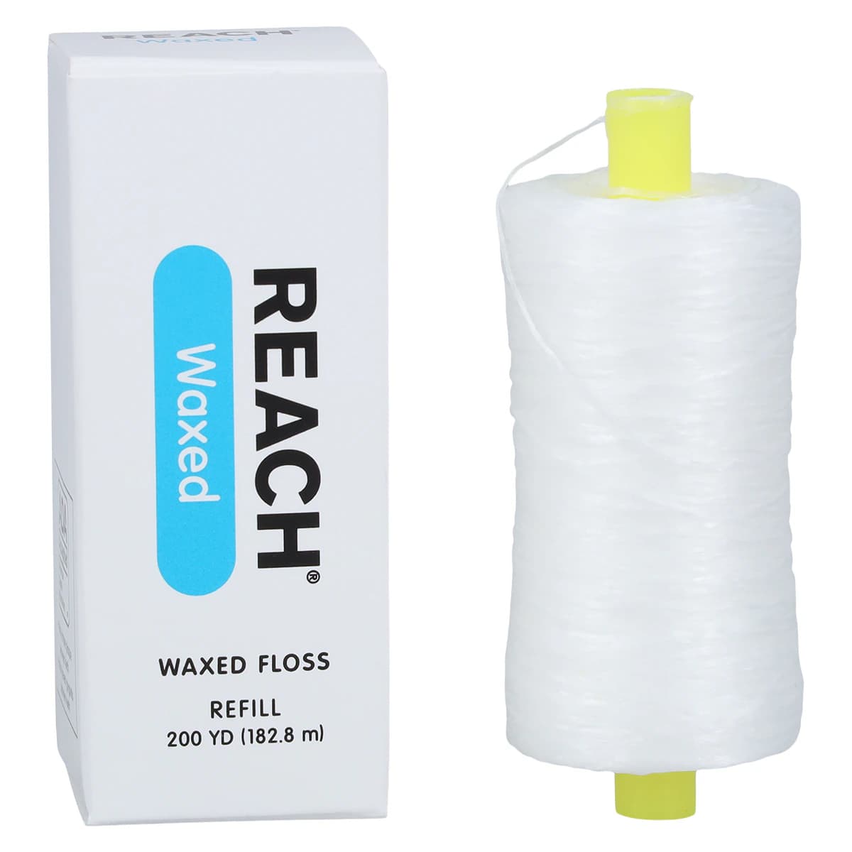 REACH® Waxed Dental Floss Refill, Unflavored, 200 yd, 1/Pkg, 211896500 thumbnail 2