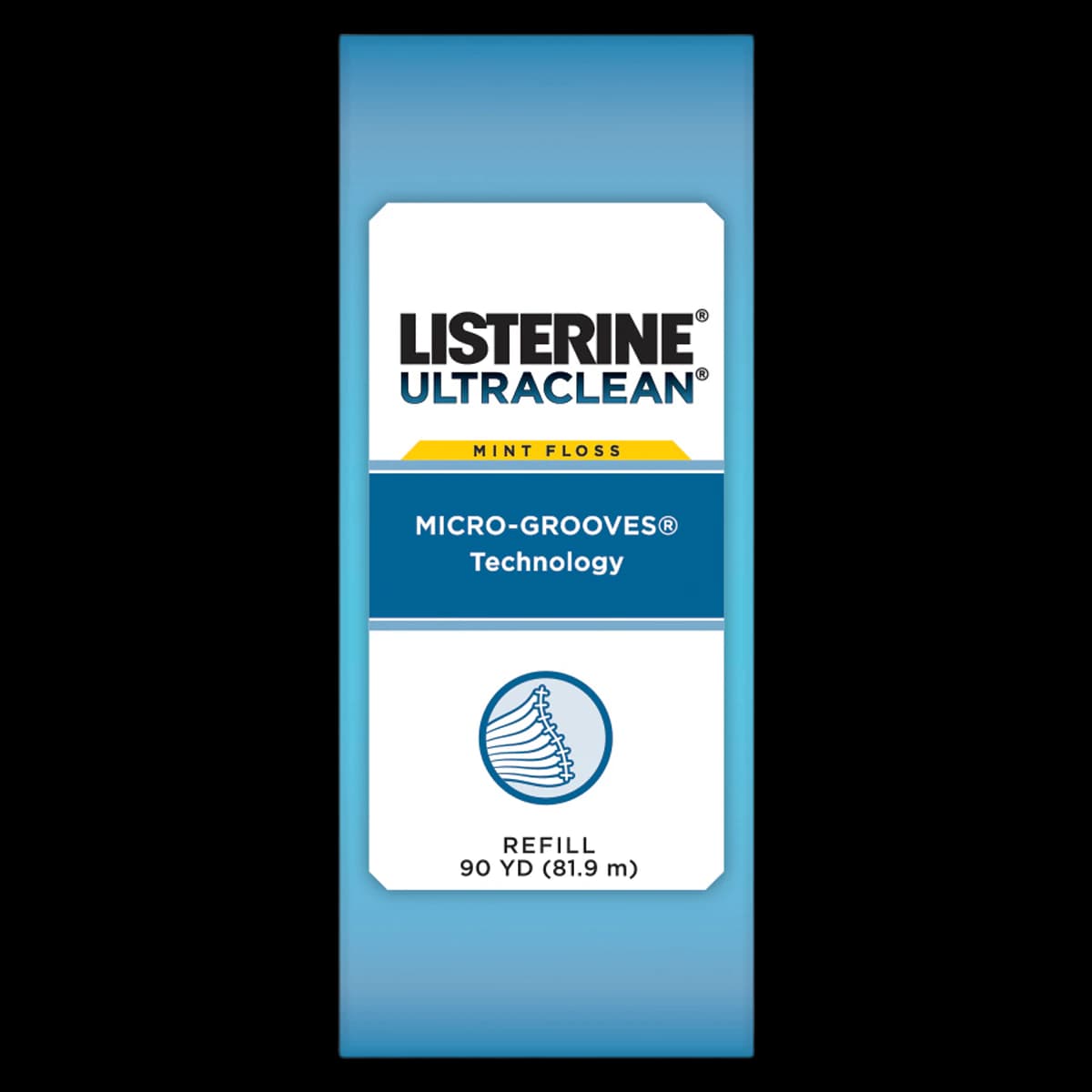 Listerine Ultra Clean Floss Refill Roll, 90 yd, Waxed, Microgroove Technology, 24/Bx - Listerine Ultra Clean Floss 90yd Refill Roll - Image 1