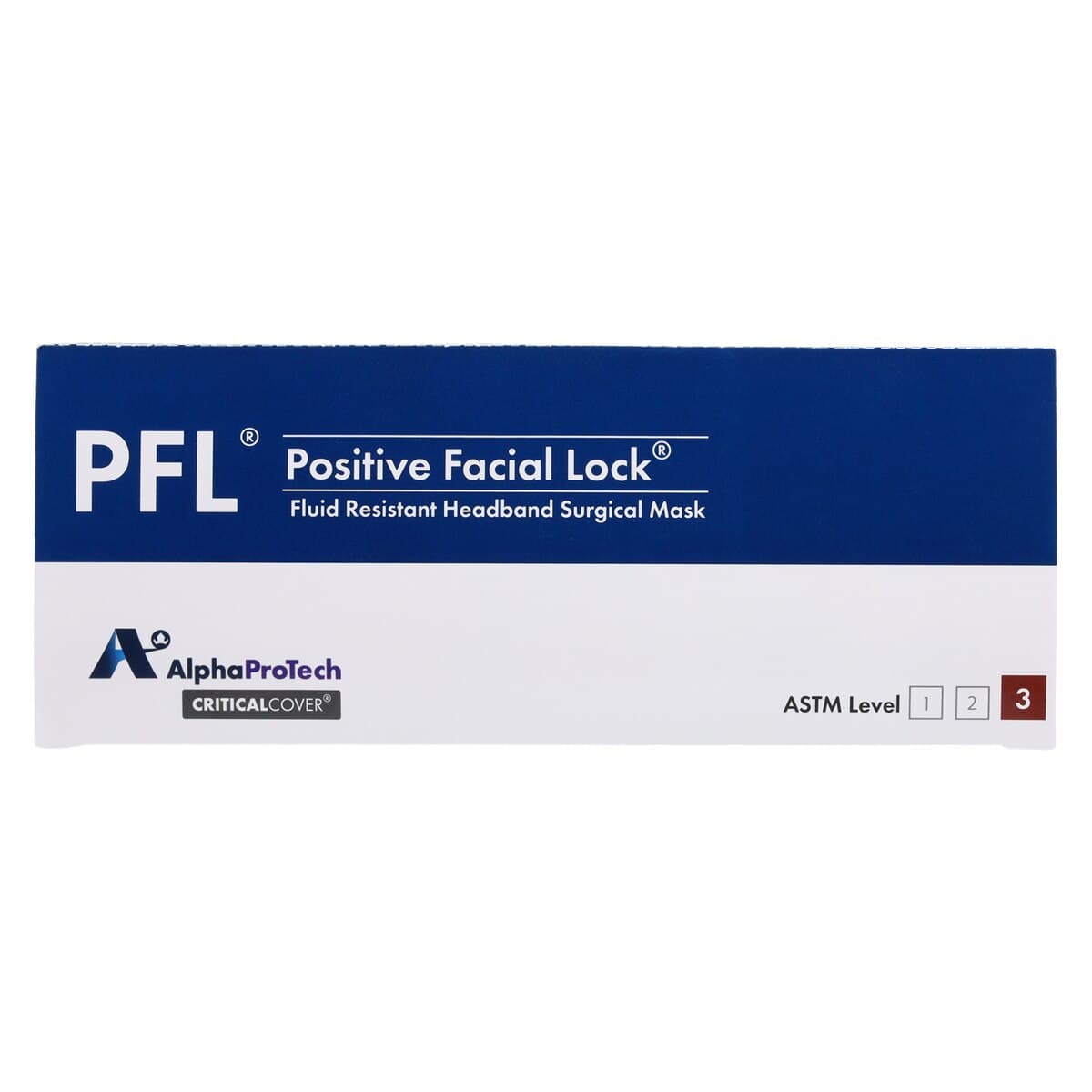 Critical Cover® PFL® Surgical Face Mask, ASTM Level 3, Headband, Blue, 50/Box, 608 thumbnail 9