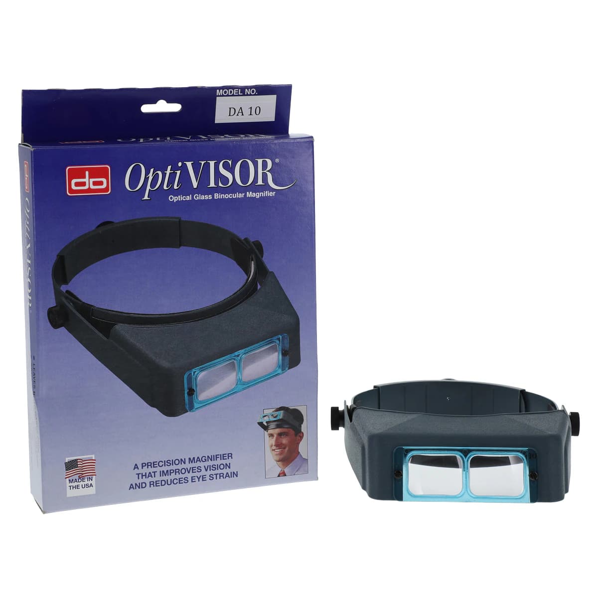 Optivisor Binocular Headband Magnifier, 4" Focal Length, 3.5x Magnification, DA-10 thumbnail 2