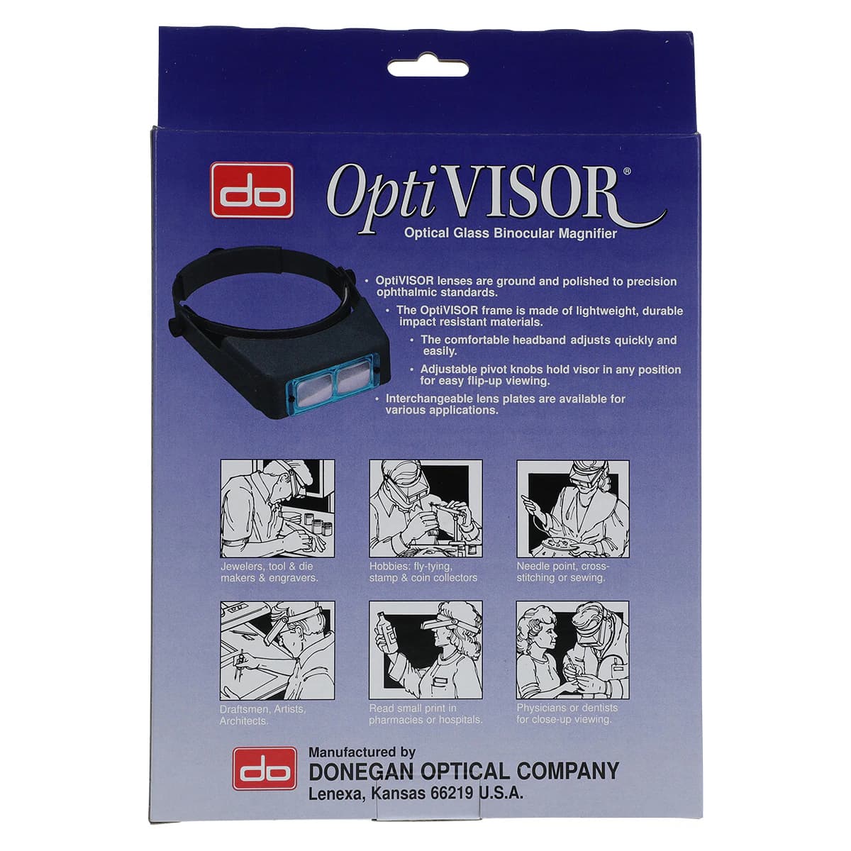 Optivisor Binocular Headband Magnifier, 4" Focal Length, 3.5x Magnification, DA-10 thumbnail 7