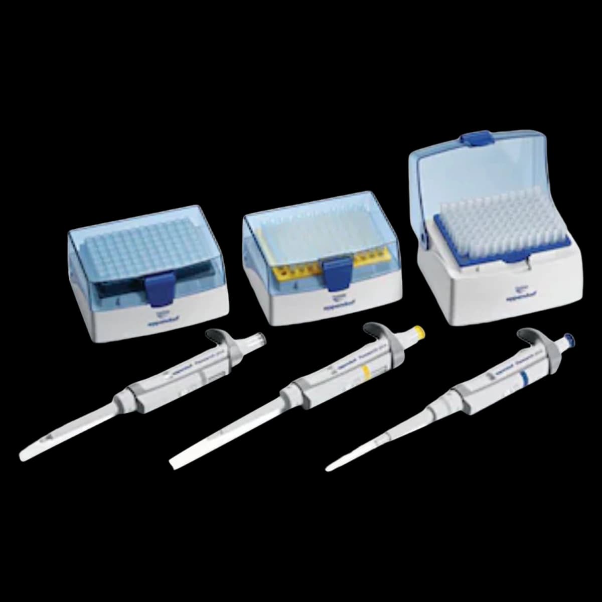 Eppendorf Research Plus 4-Pack Pipette Bundle, Option 3: 0.5-10 µL, 2-20 µL, 20-200 µL, 100-1000 µL, Each - Research plus 4-pack Opt3 - Image 1