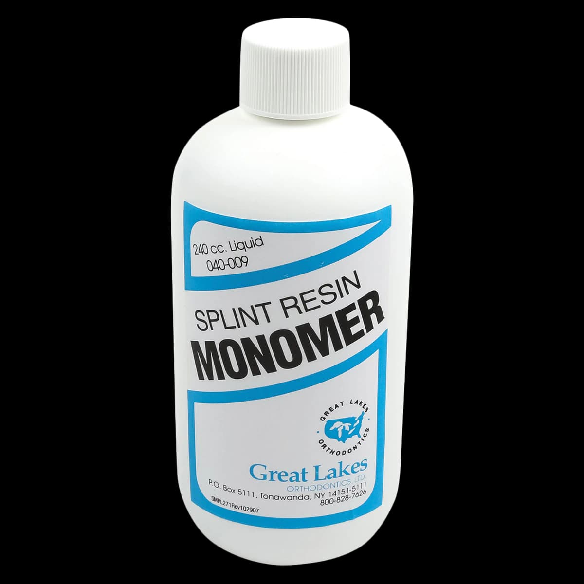 Splint Resin Monomer, Clear, 8oz/Bottle - Splint Resin Monomer - Image 1