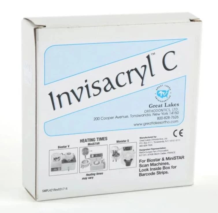 Invisacryl C .040" Clear Mouthguard Material, 1mm/125mm Round, Pack of 25 thumbnail 2