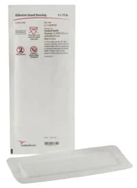 Cardinal Fabric Island Dressing, 4x10", Sterile, Adhesive, Non-Adherent, Latex-Free - Dressing Adhesive Island LF St - Image 1