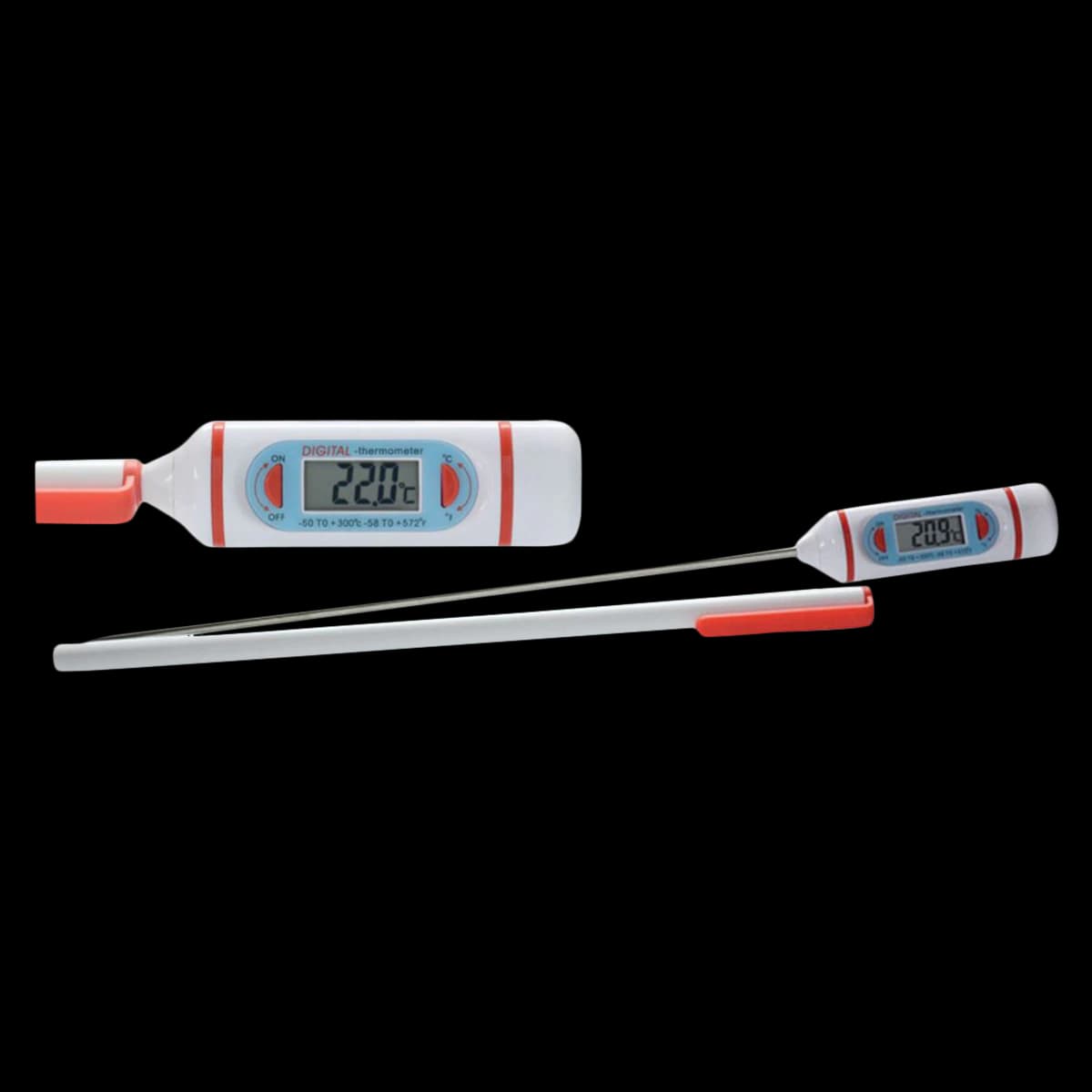 Cardinal Health Long Stem Digital Thermometer, -50 to 300°C, 1/Each - Thermometer Long Stem Digital - Image 1