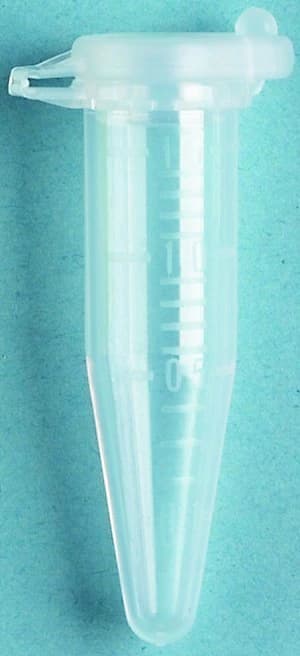 Cardinal Health Microcentrifuge Tube, Polypropylene, 1.5-1.7 mL, Graduated, Clear, Locking Lid, Conical Bottom, Non-Sterile, Disposable, 10/Case - Tube SP Microcentrifuge PP Lid - Image 1
