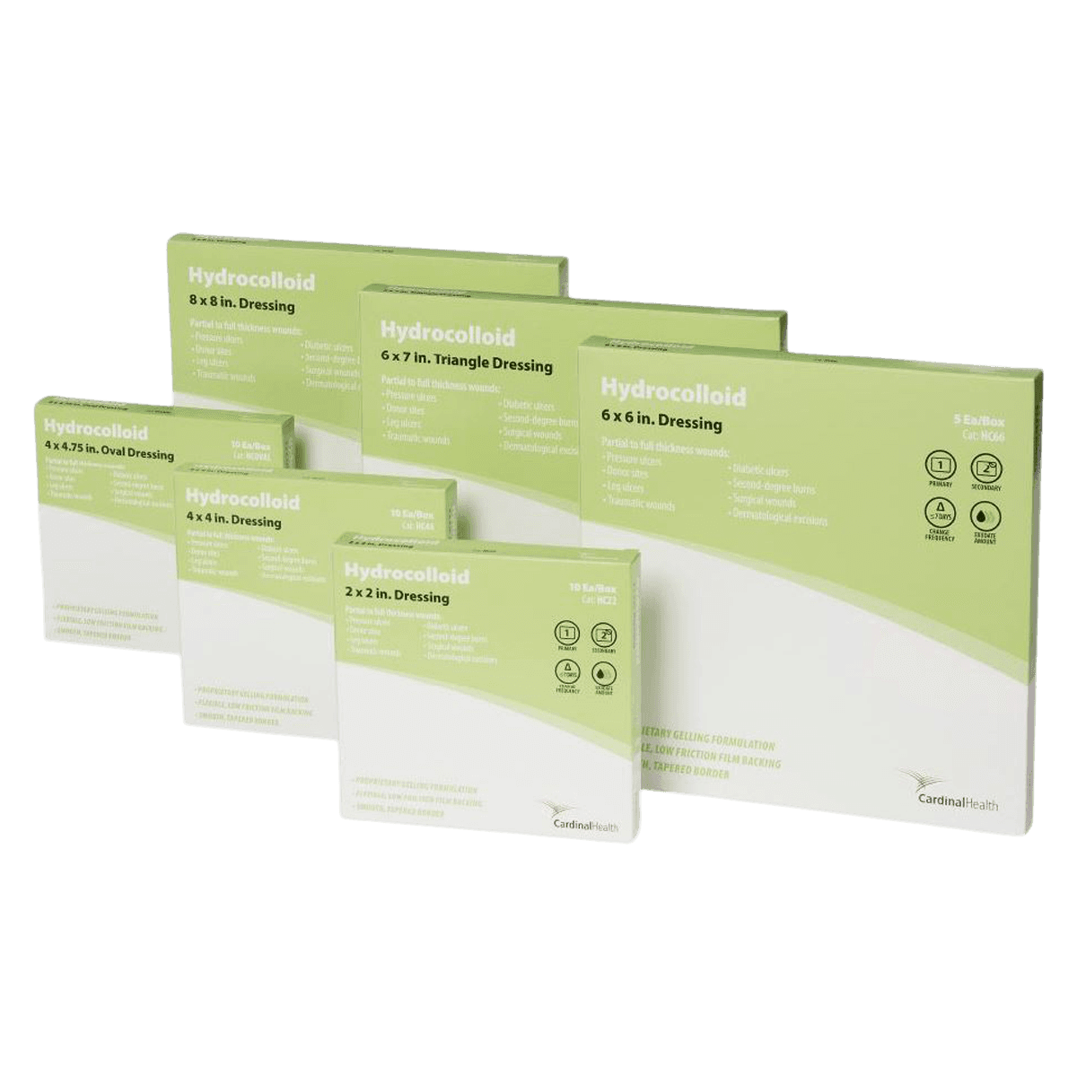Cardinal Health Hydrocolloid Thin LF Sterile Dressing, 4" x 4", Non-Adhesive, Absorbent, Latex-Free - Hydrocolloid Thin LF Sterile - Image 1