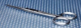 Cardinal Health Lister Bandage Scissors, Angled, 5-1/2", Stainless Steel, Sterile, Disposable, 50/Case - Scissor Bandage Lister Satin - Image 1