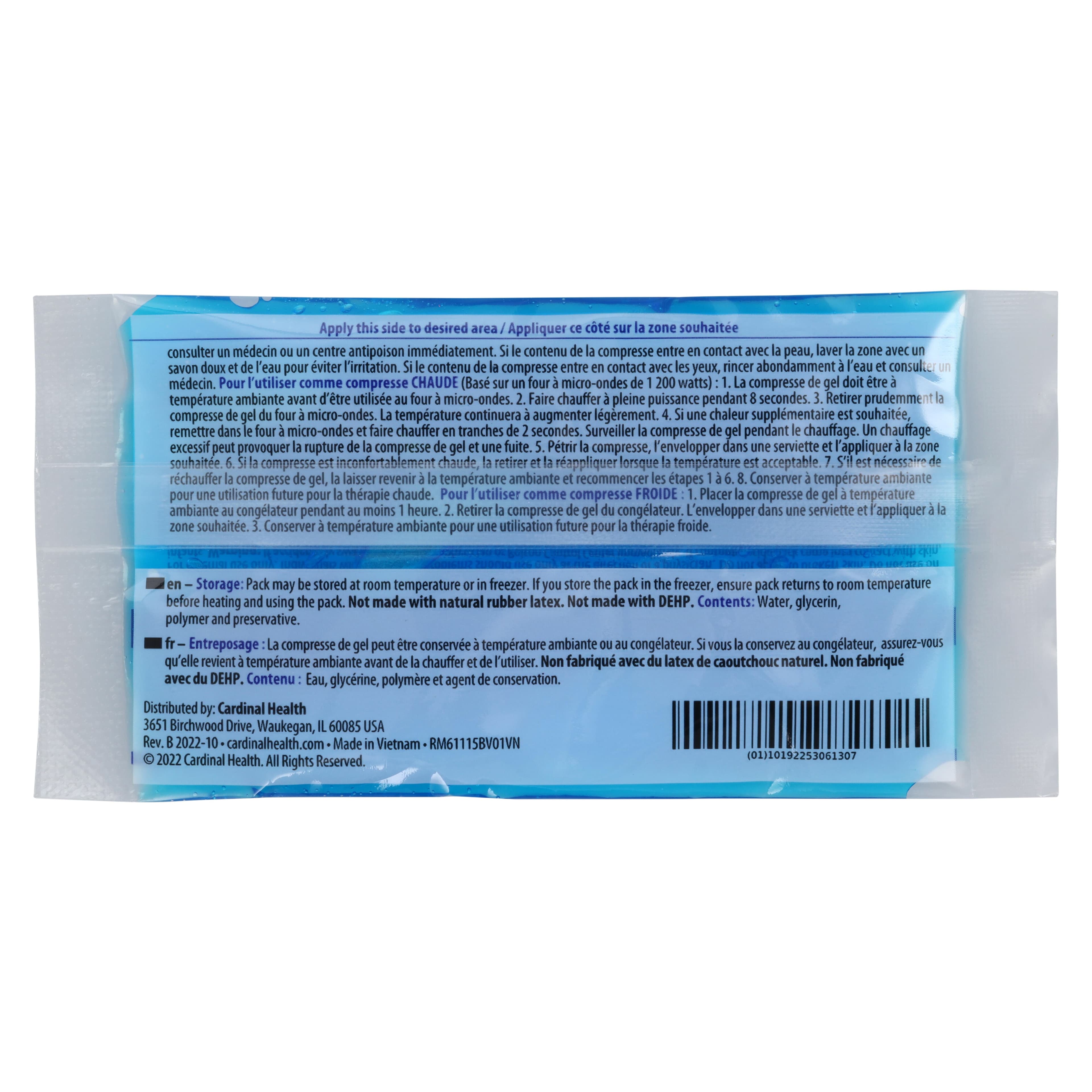 Cardinal Health Jack Frost Reusable Hot/Cold Gel Packs, Extra Small, 2.5" x 5", 150/Case thumbnail 3
