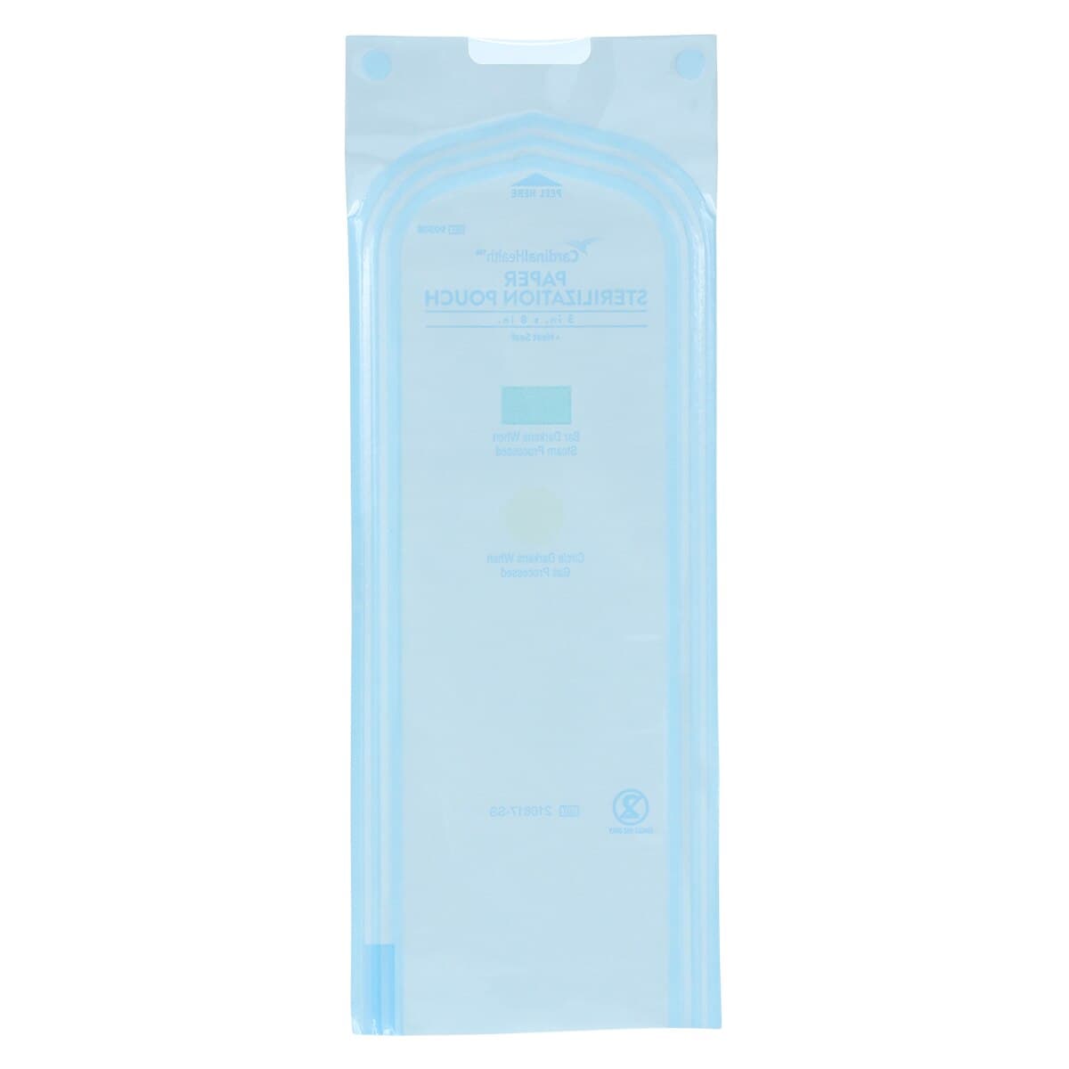 Cardinal Health Sterilization Pouch, Heat Seal, 3 in x 8 in, Blue/White, 200/Pk thumbnail 3