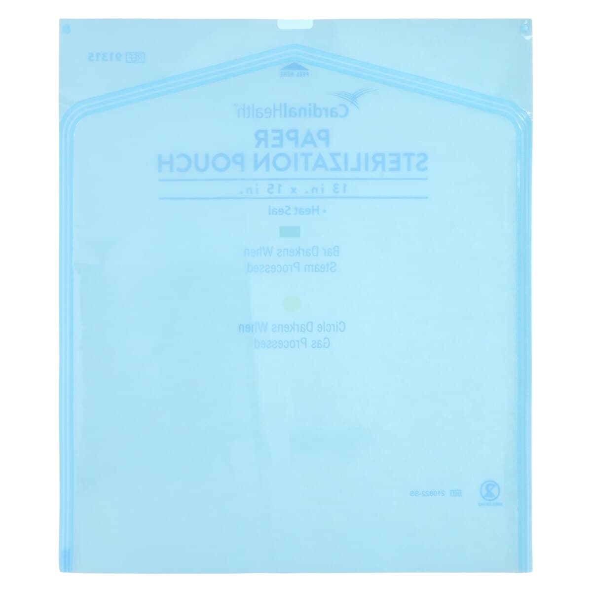 Cardinal Health Sterilization Pouch, Heat Seal, 13 in x 15 in, Blue/White, 100/Pack thumbnail 3