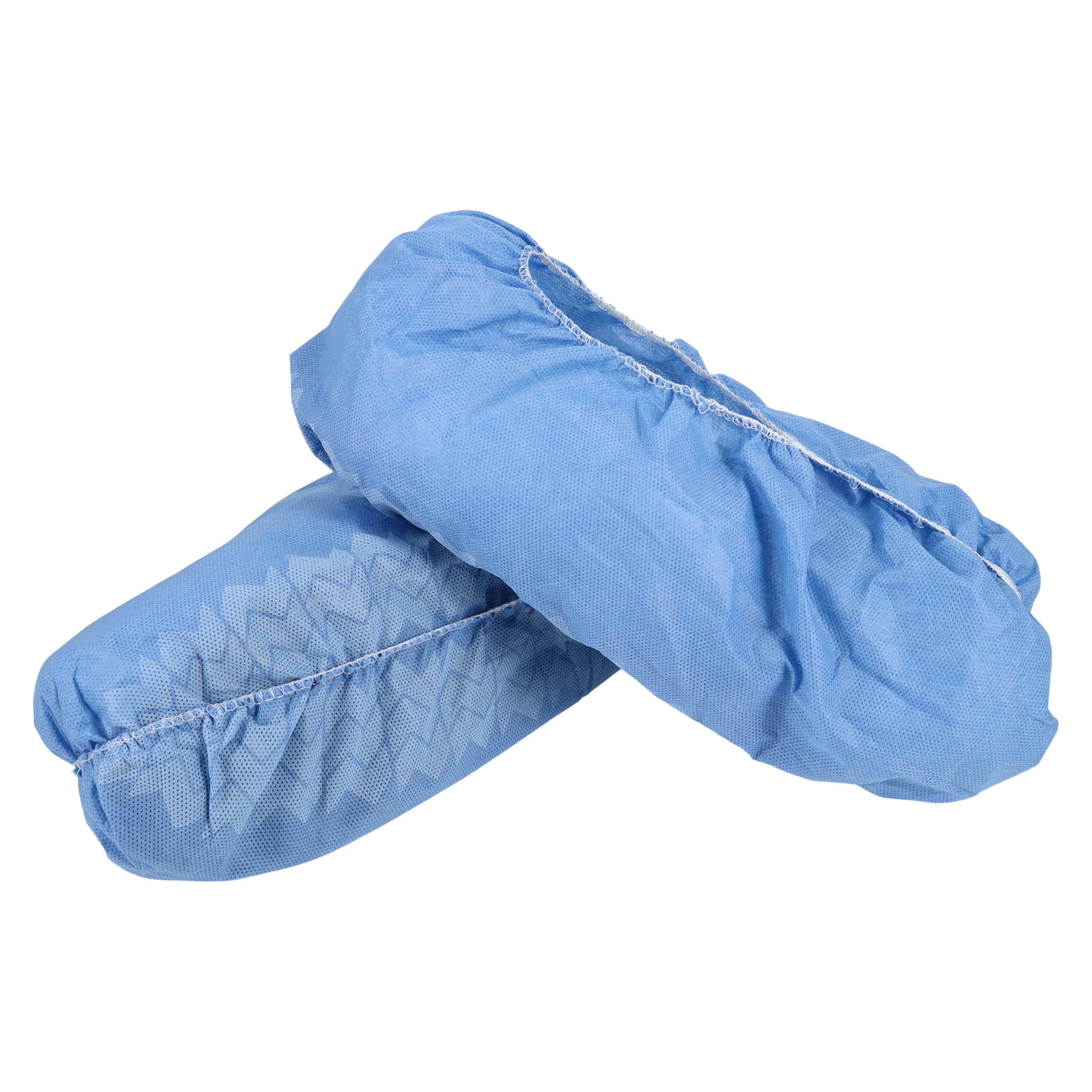 Cardinal Health Dura-Fit Shoe Cover, Non-Skid, Fluid Resistant, Non-Sterile, Blue, X-Large, 50 Pairs/Box - Cvrshoe Noskid Fldrst Bl Ns Xl - Image 1
