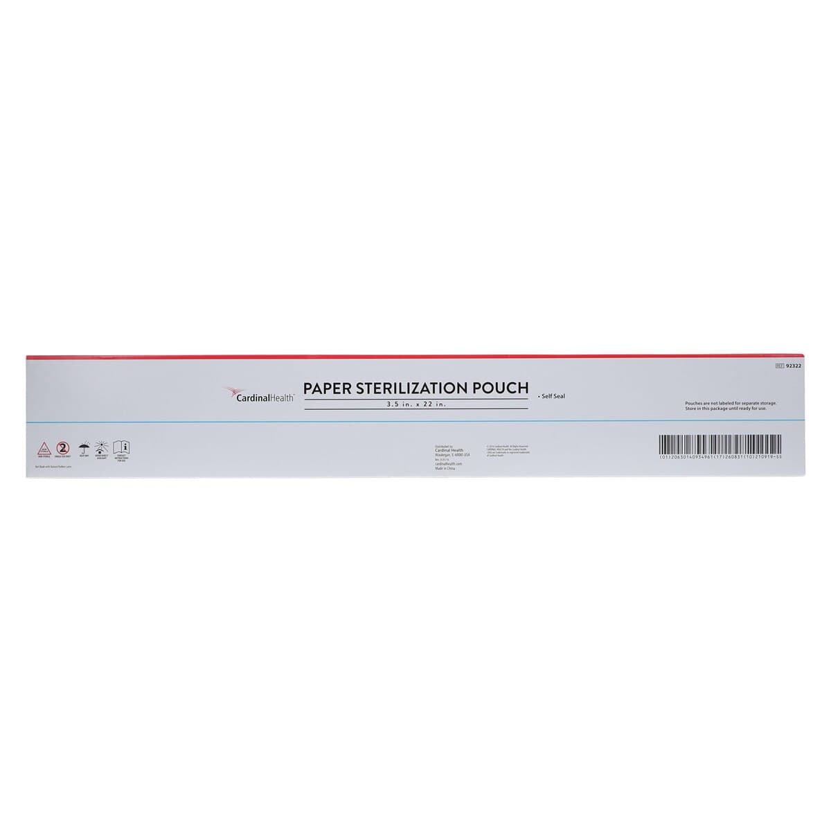 Cardinal Health Self-Seal Sterilization Pouch, 3.5 in x 22 in, Blue/White, 200/Pack thumbnail 3