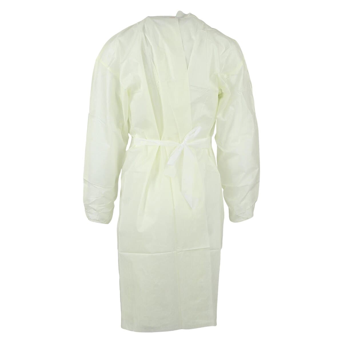 Cardinal Isolation Gown, AAMI Level 2, SMS, Yellow, Universal Adult Size, 10/Package thumbnail 3