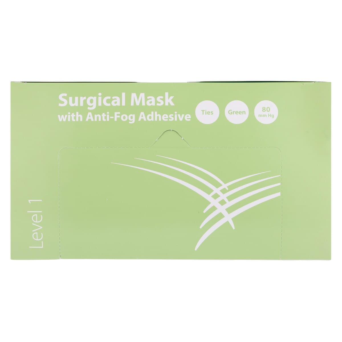 Cardinal Secure-Gard Tie On Surgical Mask, Anti-Fog, ASTM Level 1, Green, 50/Box thumbnail 9