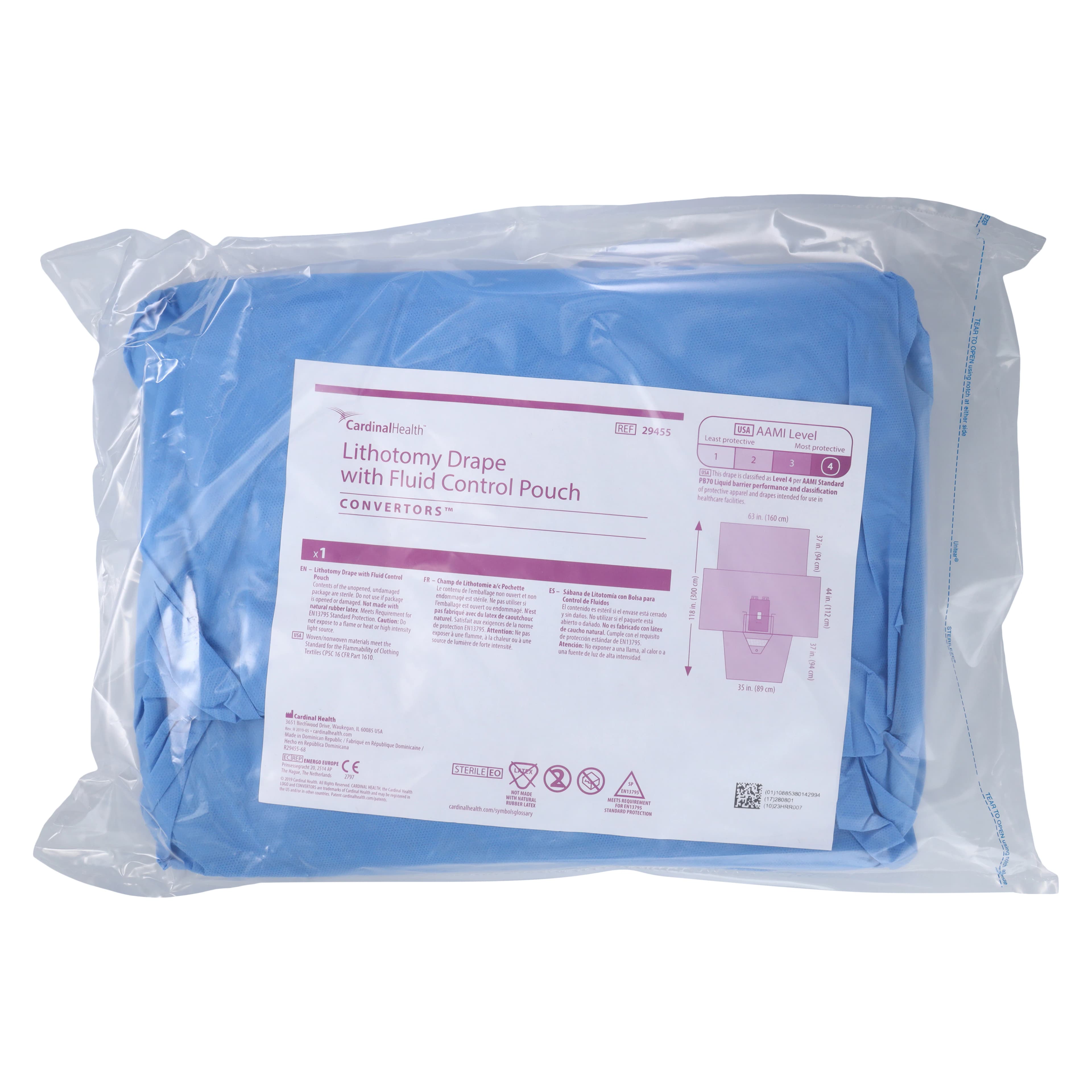Convertors Tiburon Sterile Surgical Drape, 18x24" with 2-1/2x6-1/2" Fenestration - Drape Litho Pouch St - Image 1